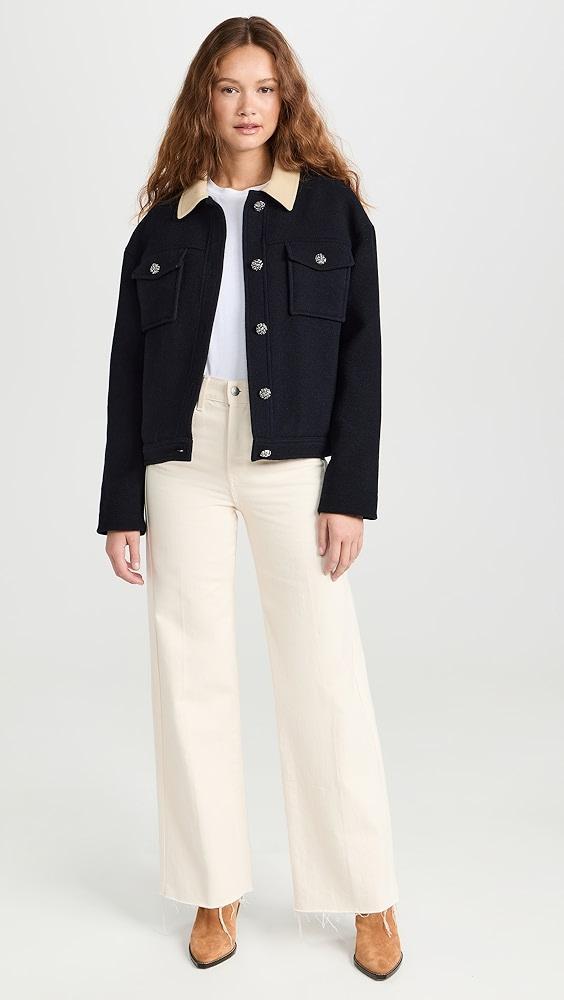 Veronica Beard Jean Taylor High Rise Wide Leg Jeans | Shopbop Product Image