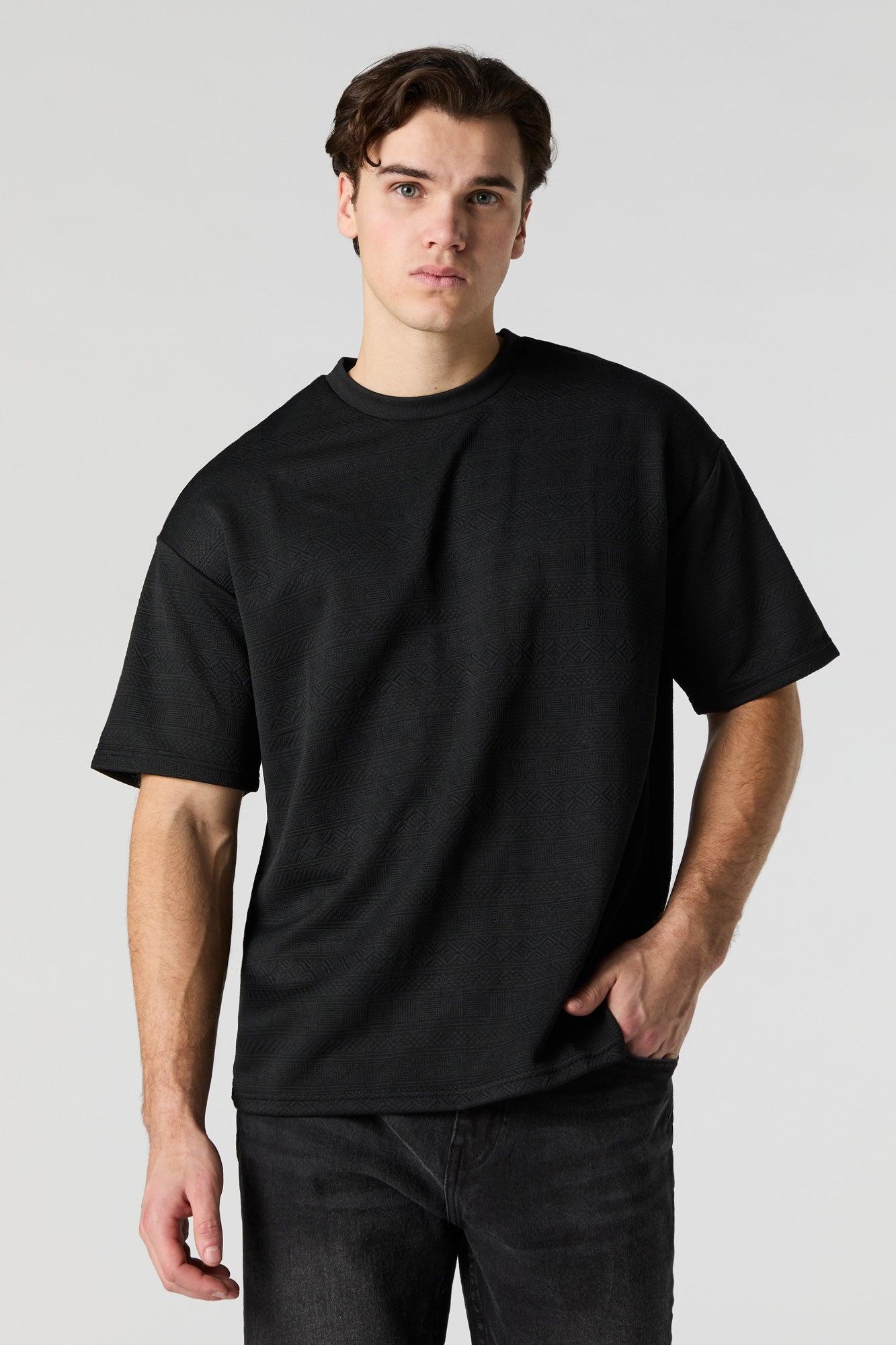 Geo Textured Relaxed T-Shirt Male Product Image