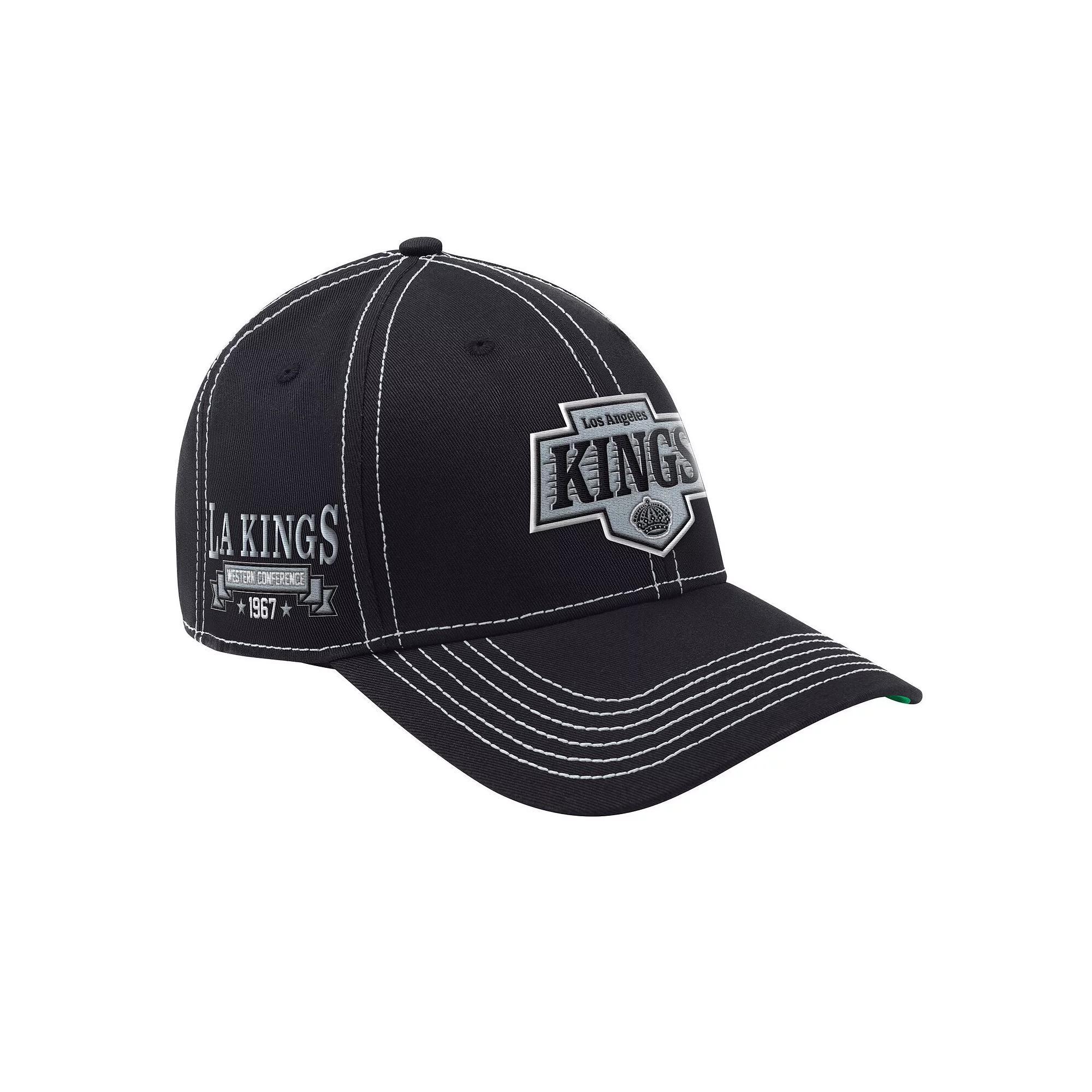 Men's Starter  Black Los Angeles Kings Sphere II Curved Starfit Adjustable Hat, Kgs Black Product Image