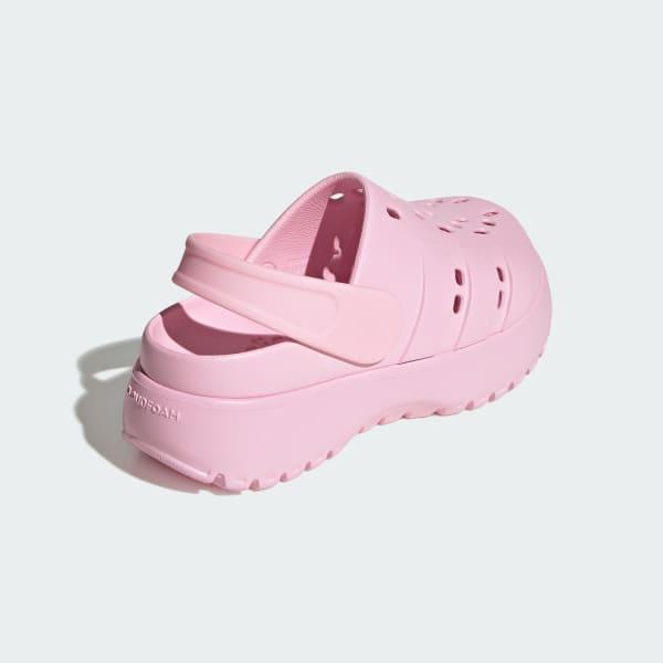 adidas Adilette Platform Clogs Clear Pink 8 Womens Product Image
