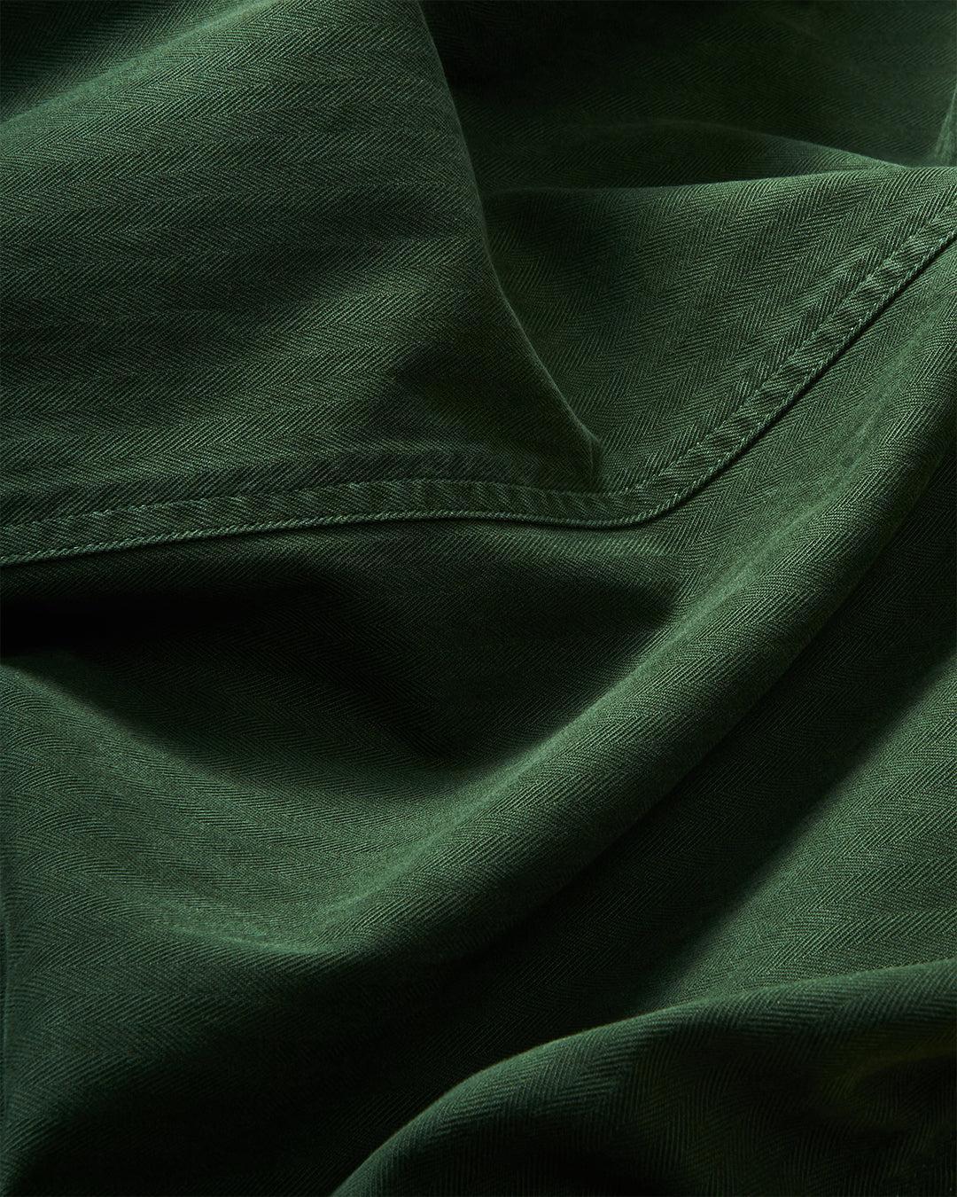 Women’s French Workman’s Jacket in Parks Department Green Herringbone Product Image