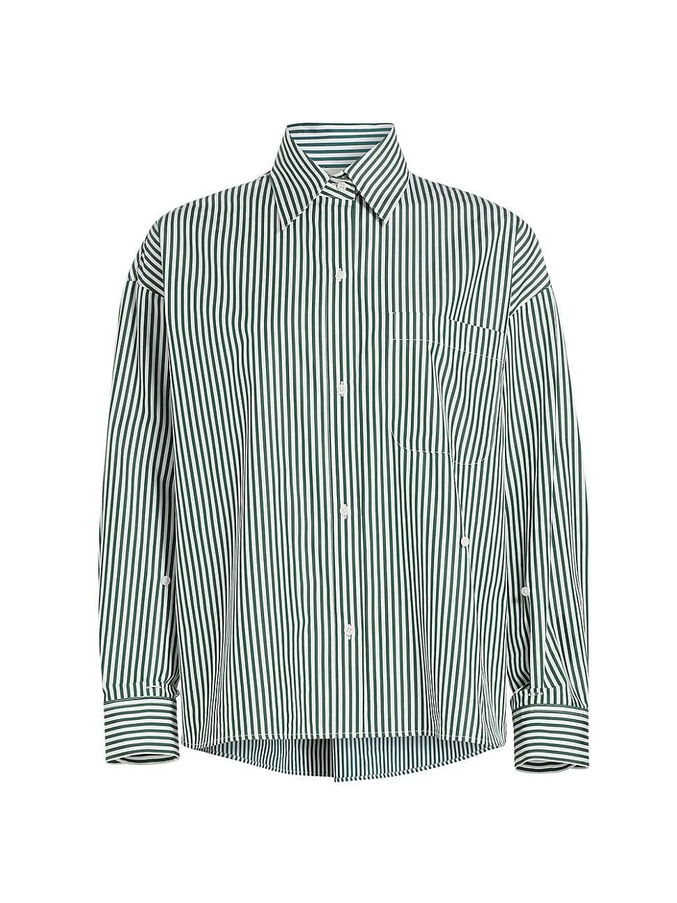Womens New Earl Striped Button-Up Shirt Product Image