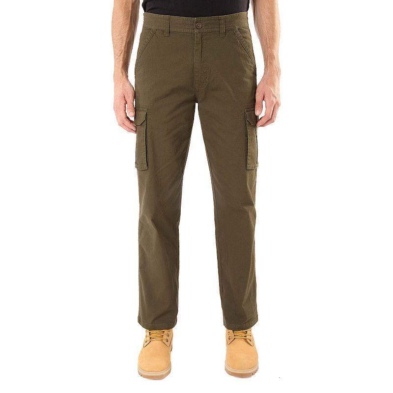 Men's Smith's Workwear Relaxed-Fit Stretch Canvas Cargo Pants, Size: 38X30, Black Olive Product Image