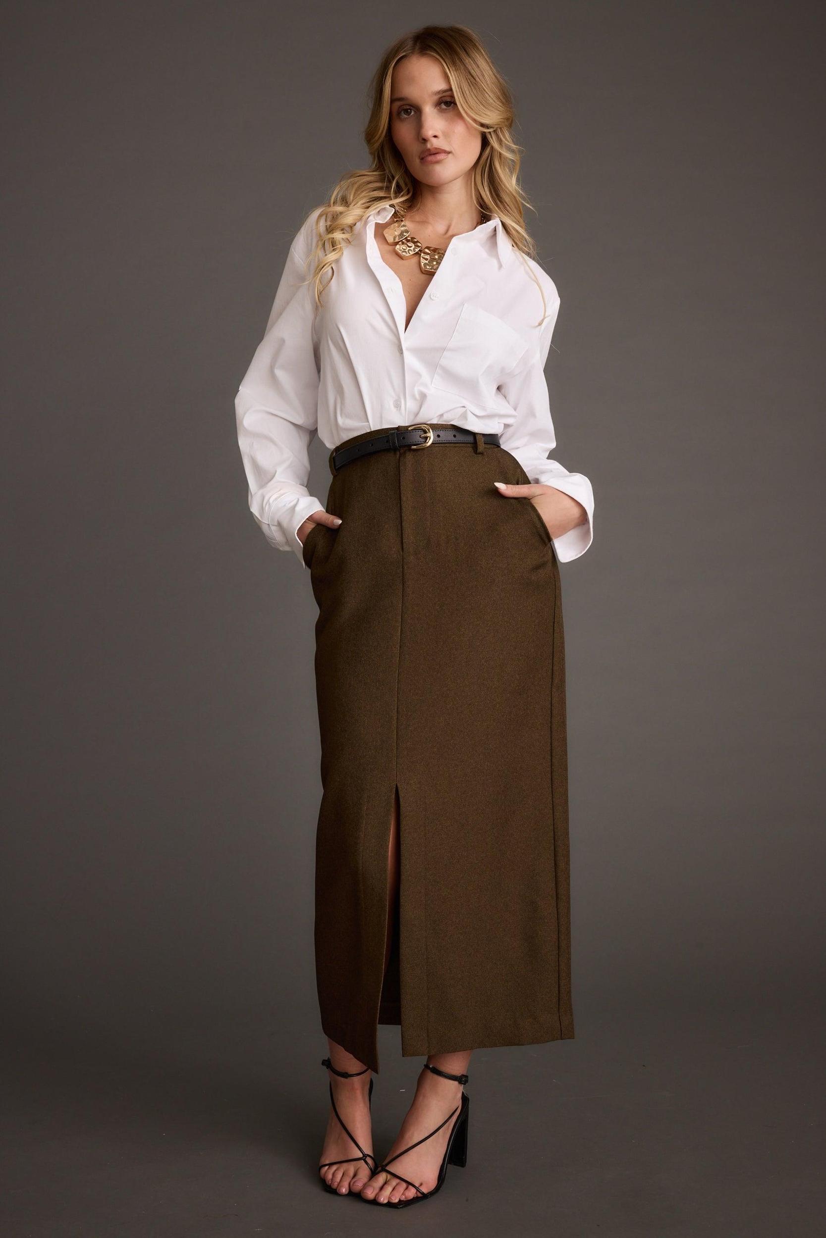 Gisele White Poplin Button Down Product Image