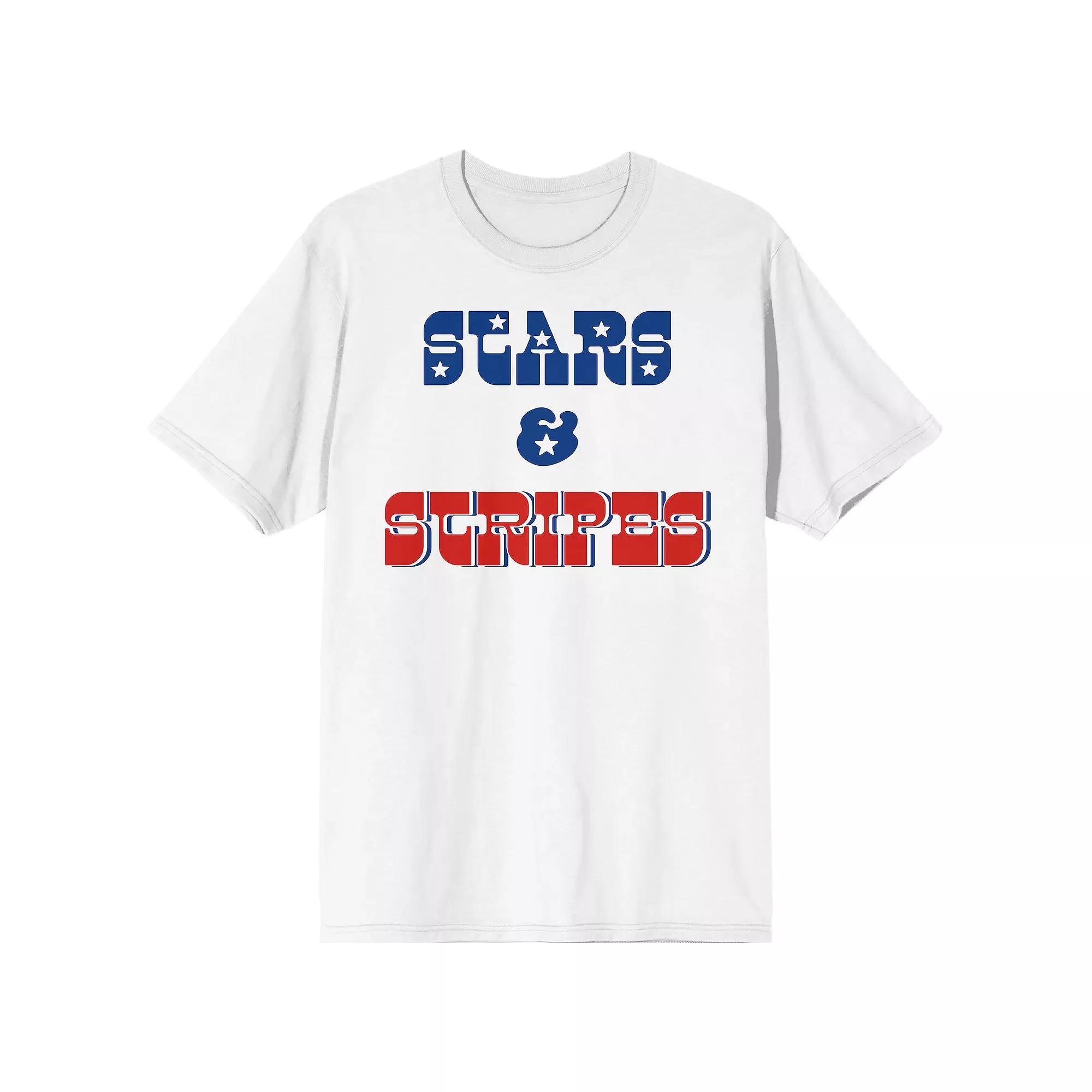 Men's Americana Stars & Stripes Tee, Size: Medium, White Product Image