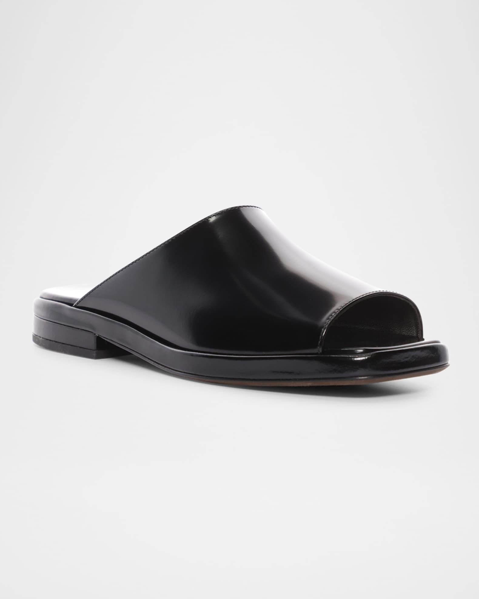 Emi Leather Flat Mule Sandals Product Image