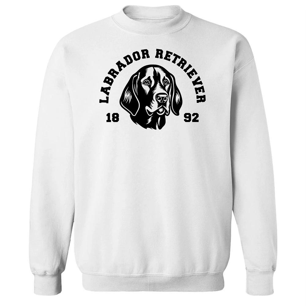 Men's COLAB89 Labrador Retriever Graphic Sweatshirt, Size: XL, White Product Image