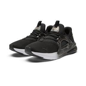 PUMA Softride Enzo Evo Geode Glow Womens Wide Sneakers in Black/Gold Product Image