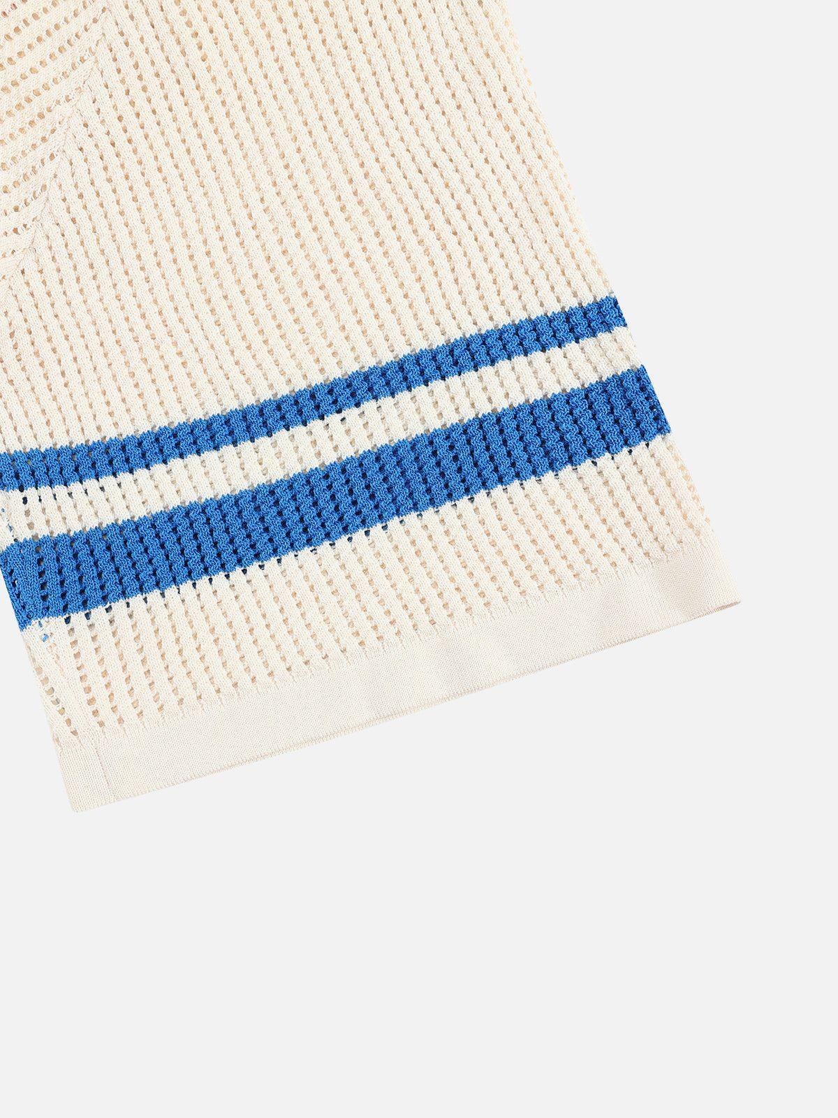Aelfric Eden 77 Mesh V-Neck Knit Tee Product Image