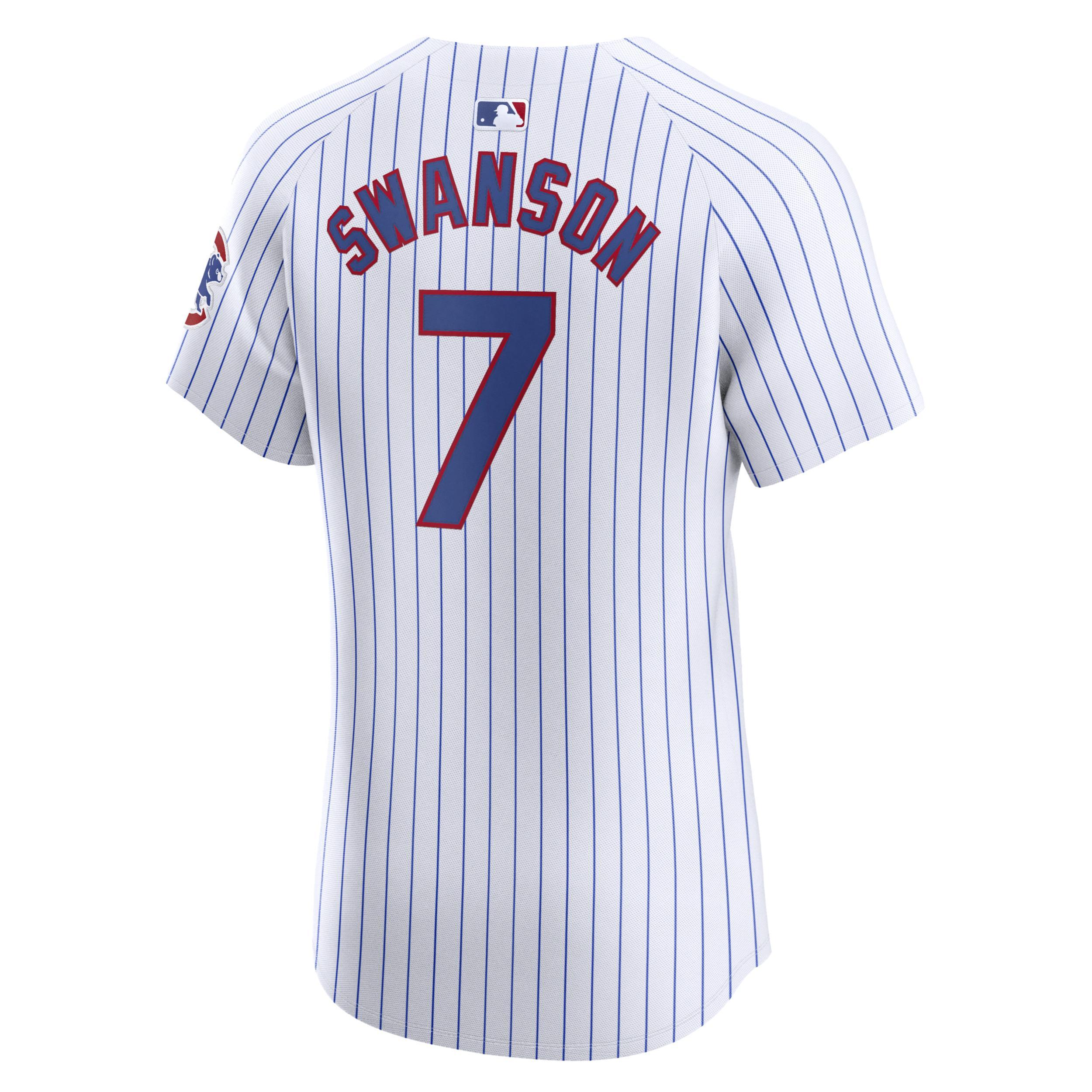 Men's Nike Dansby Swanson White Chicago Cubs Home Elite Player Jersey, Size: 48 Product Image
