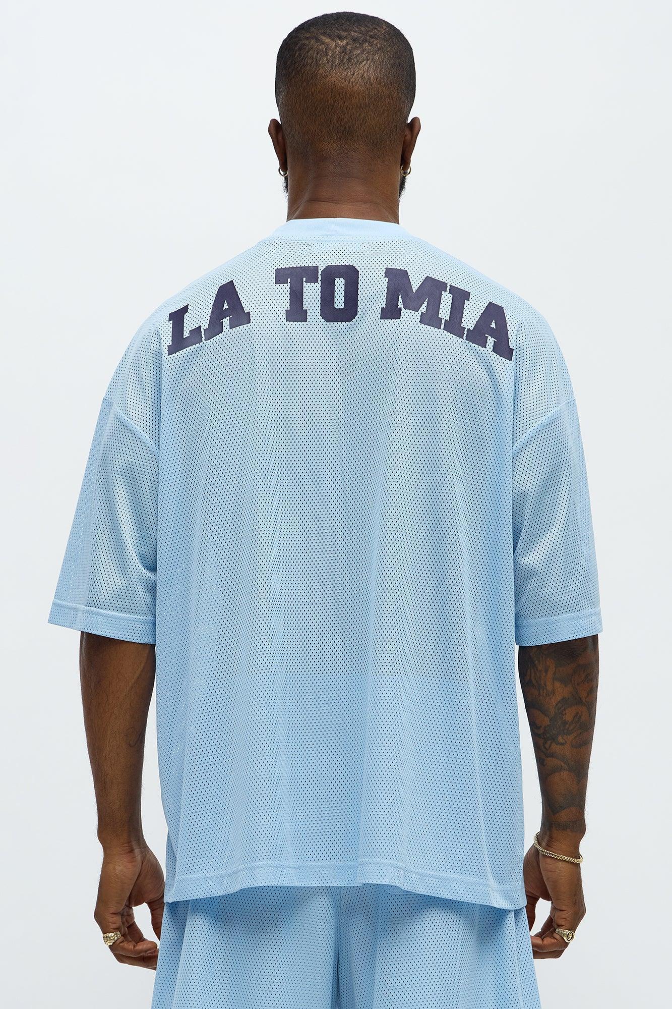 Regular Fit LA To MIA Tshirt - Blue Product Image