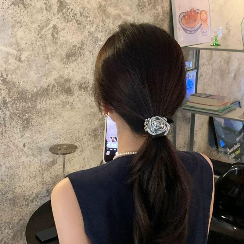 Rose Beaded Hair Tie Product Image
