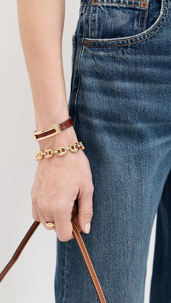 Tory Burch Pierced Leather Bracelet | Shopbop Product Image