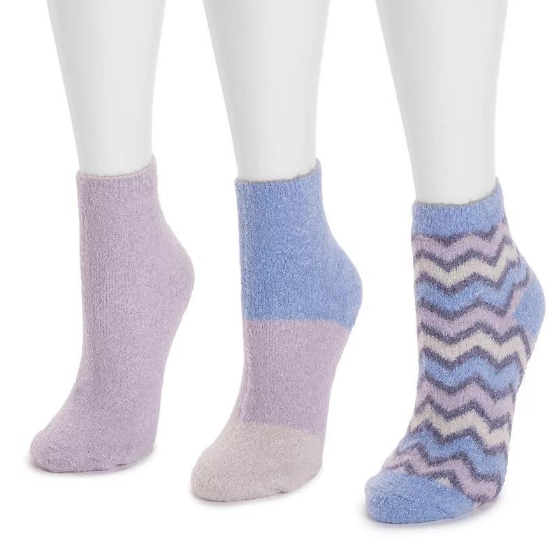 Womens MUK LUKS 3-Pack Buttercream Crew Socks Product Image