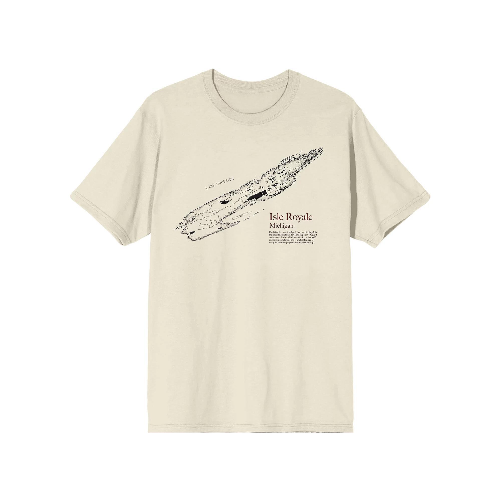 Men's Elevation 7573 Lake Superior Graphic Tee, Size: XL, Off White Product Image
