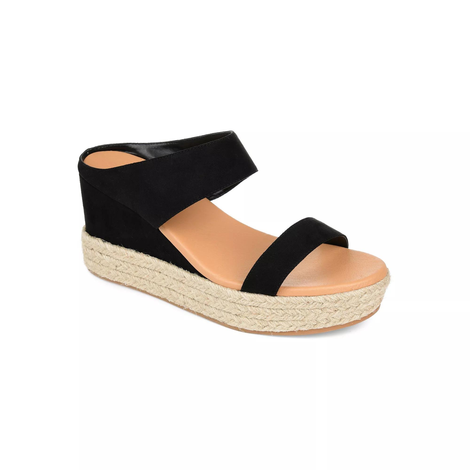 Journee Alissa Womens Wedge Sandals Blue Product Image