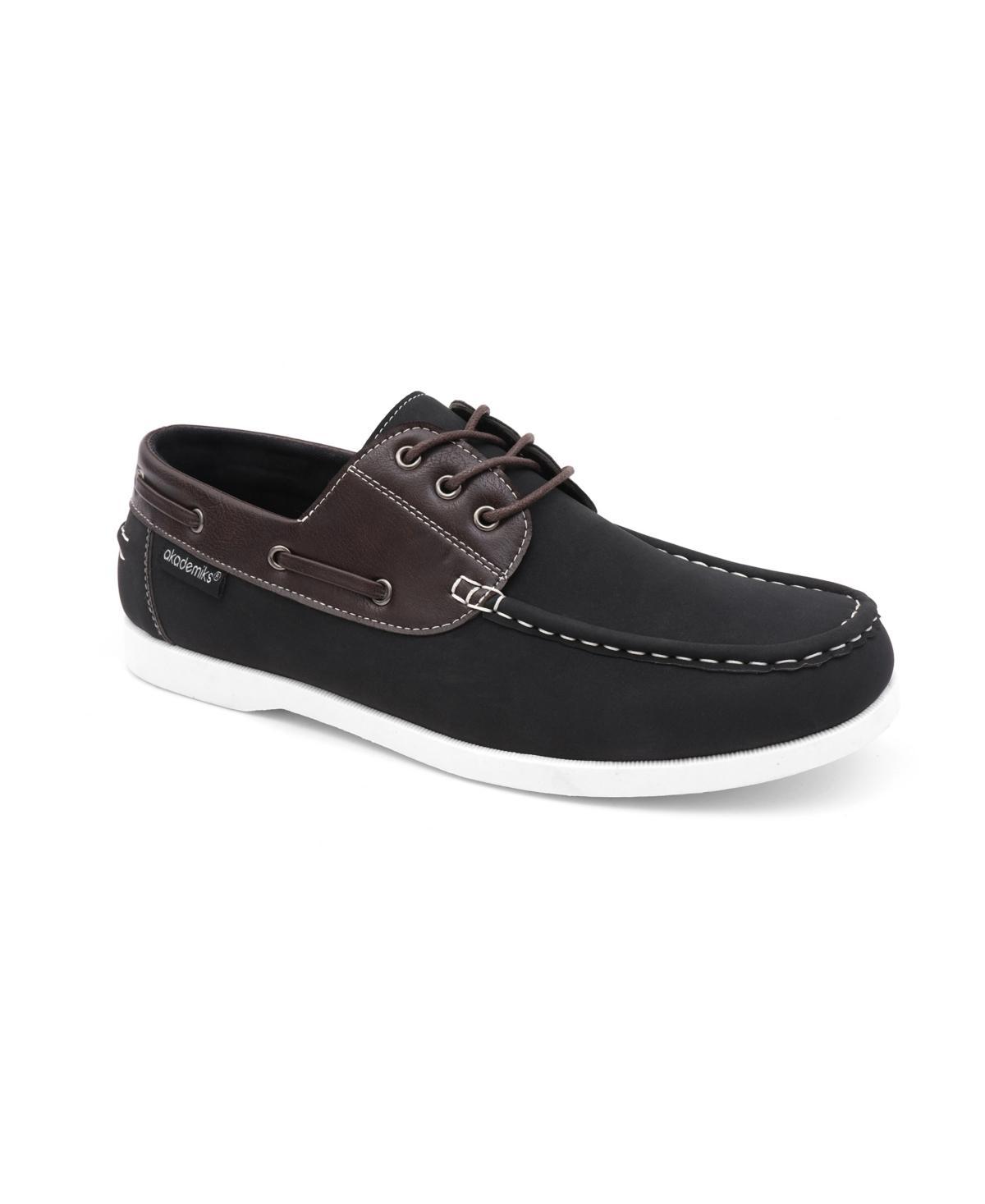 Akademiks Marina Men's Boat Shoes, Size: 10 Medium, Black Product Image