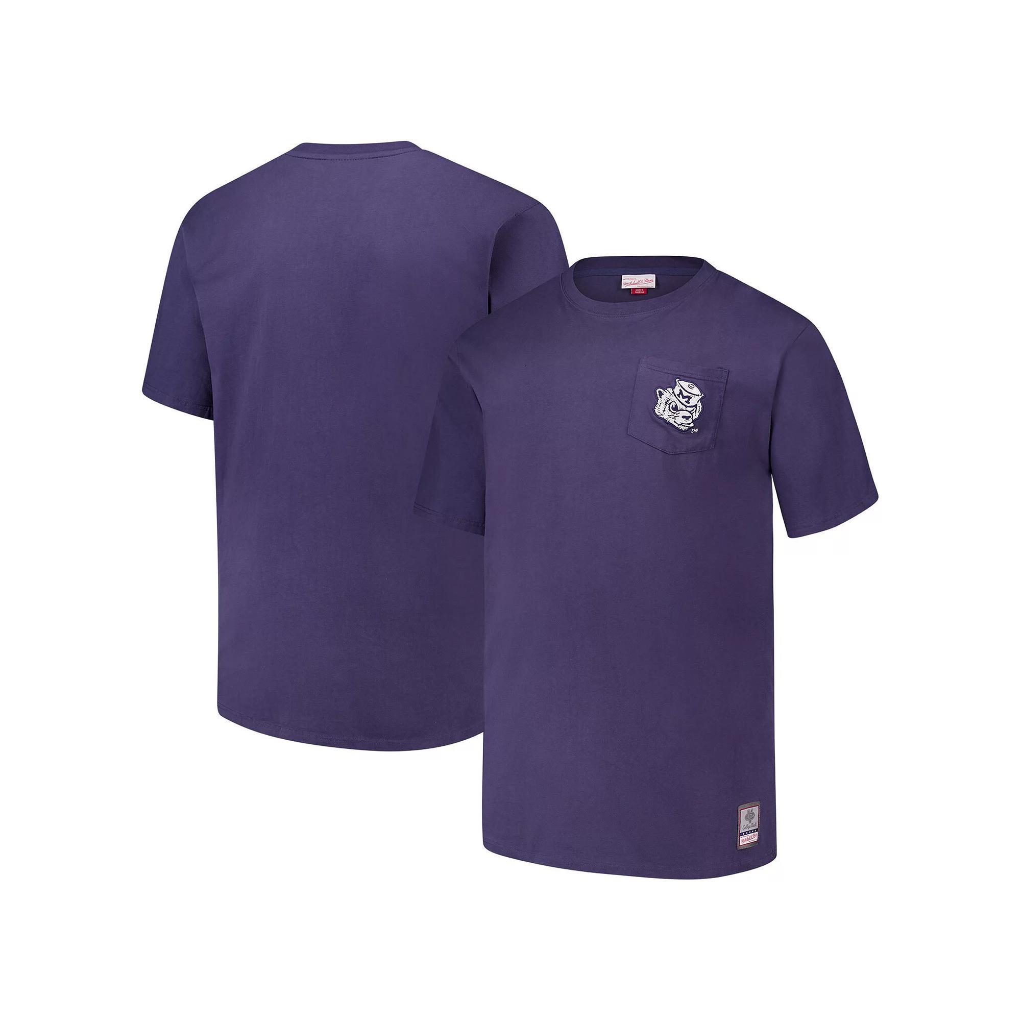 Men's Mitchell & Ness Navy Michigan Wolverines Big & Tall Fade Away Premium T-Shirt, Size: 6XB, Blue Product Image
