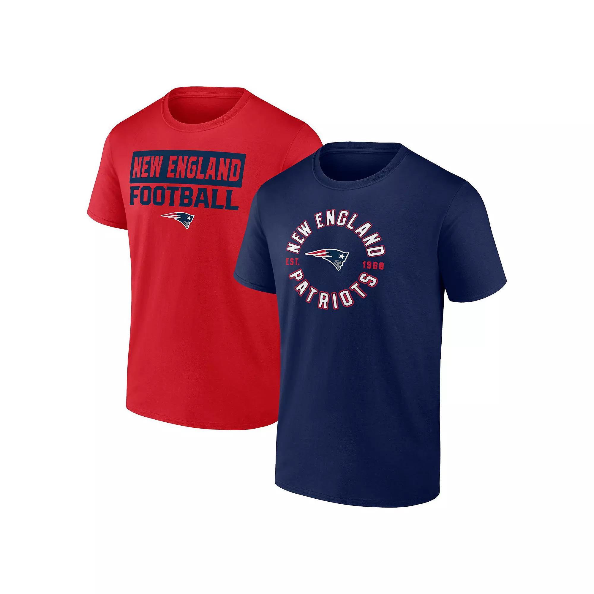 Men's Fanatics New England Patriots Serve T-Shirt Combo Pack, Size: Large, Blue Product Image
