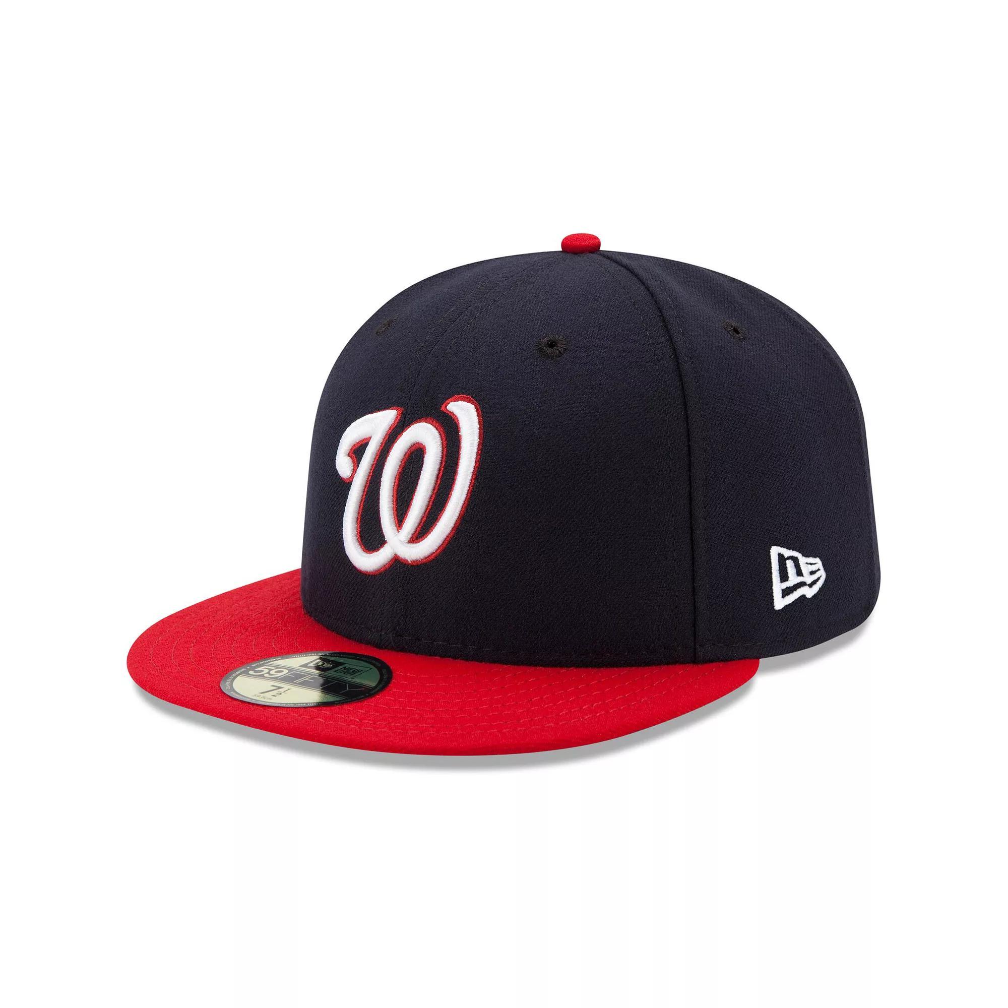 Mens New Era /Red Washington Nationals Alternate Authentic Collection On-Field 59FIFTY Fitted Hat Blue Product Image