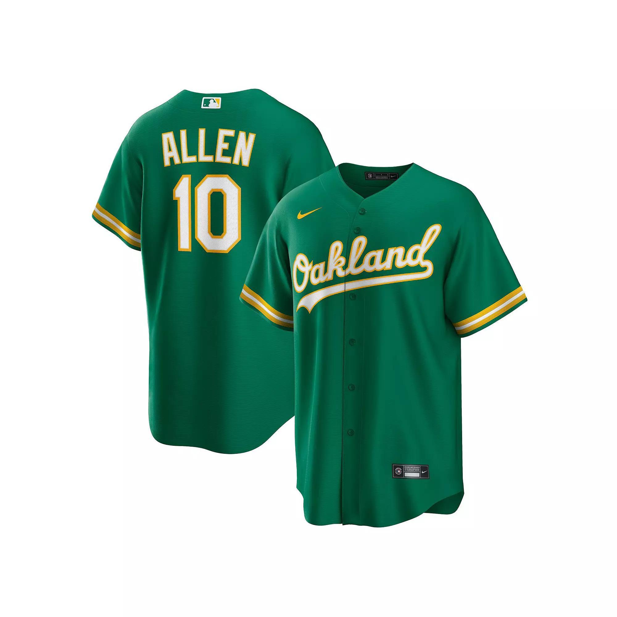 Men's Nike Nick Allen Kelly Green Oakland Athletics Alternate Replica Jersey, Size: 2XL Product Image