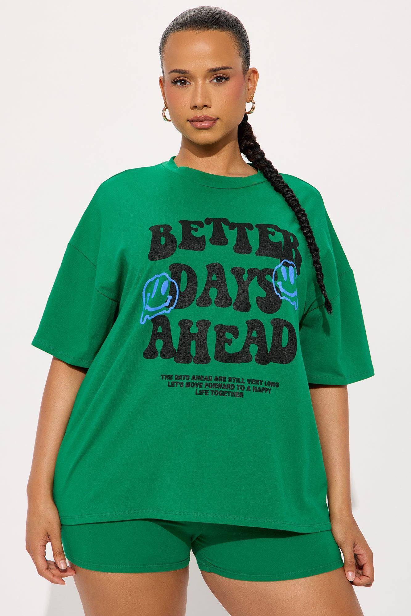 Better Days Ahead Short Set - Kelly Green Product Image