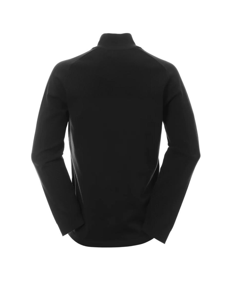 HUGO BOSS Logo Semi-zipper Sweater In Black Product Image