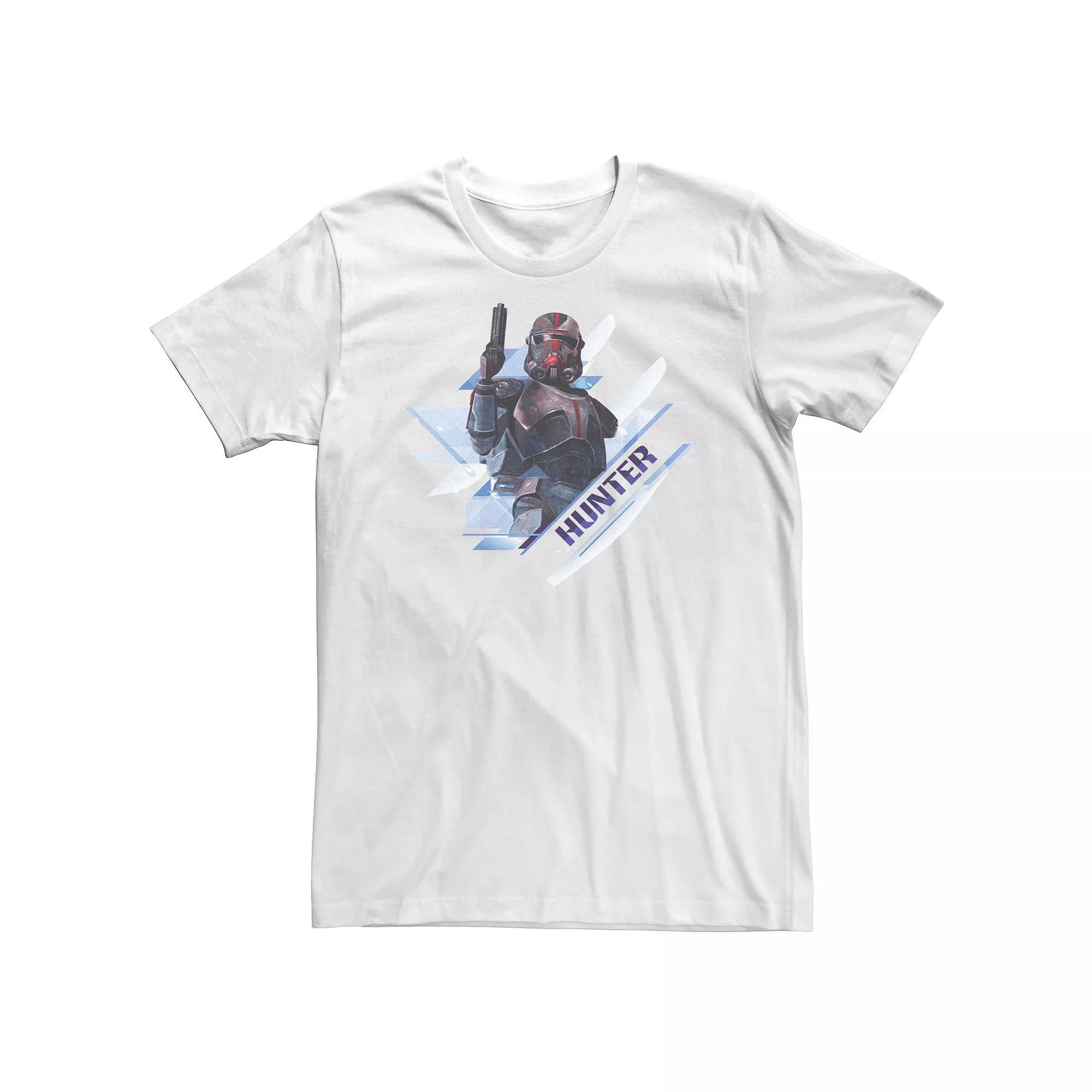 Big & Tall Star Wars Hunter Angled Tee, Men's, Size: 3XL Tall, White Product Image