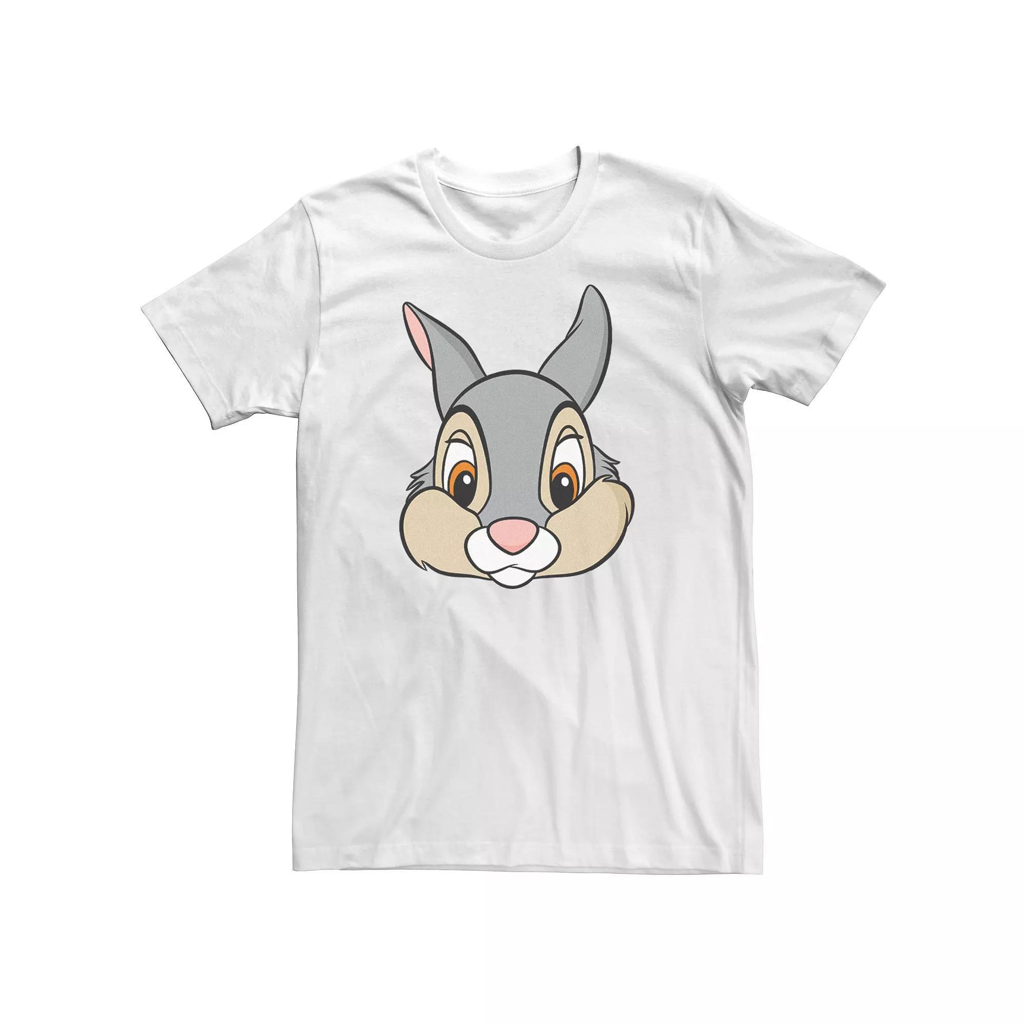 Big & Tall Disney Bambi Thumper Big Face Tee, Men's, Size: 3XL, White Product Image