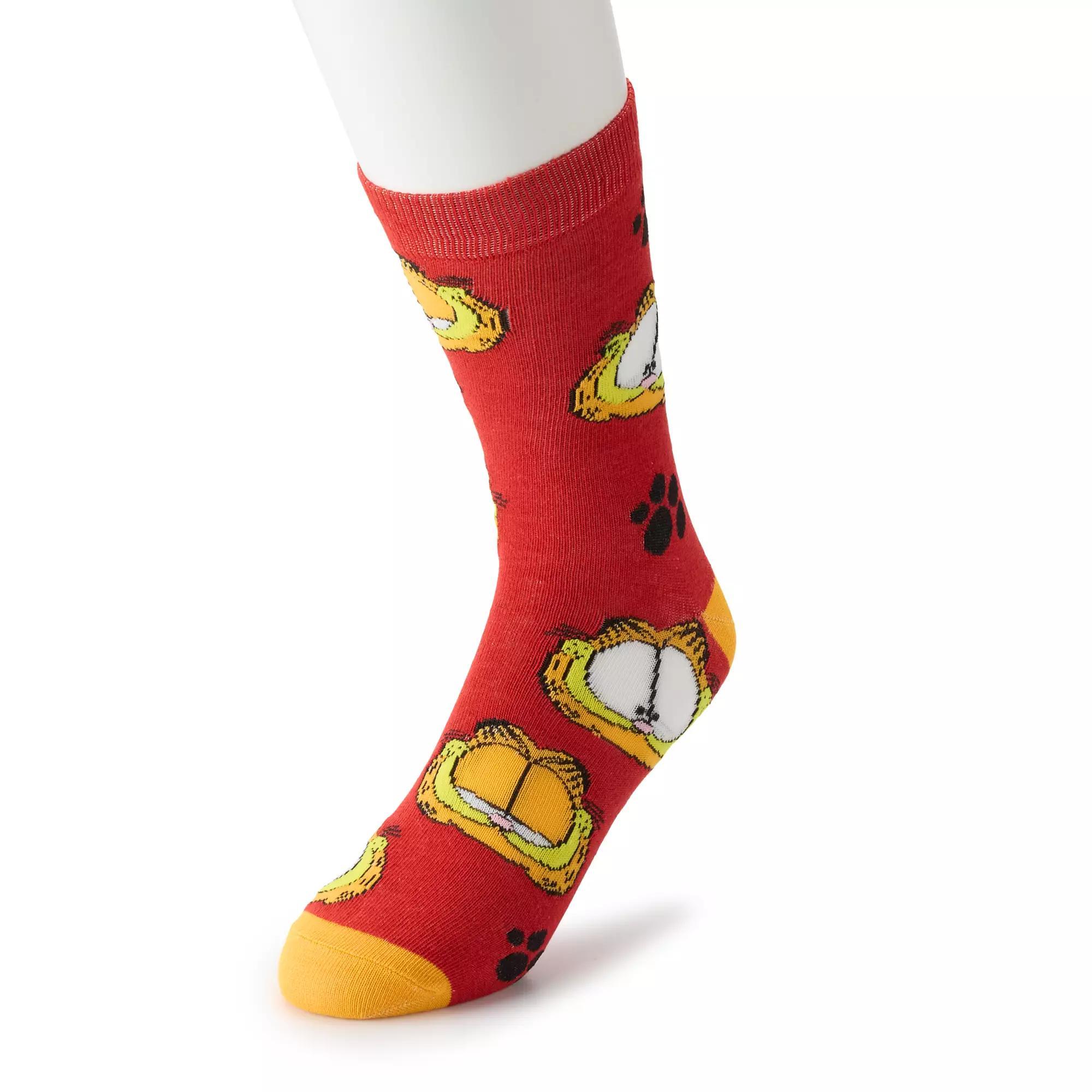Men's Novelty Nostalgic Crew Socks, Size: 9-11, Garfield Product Image
