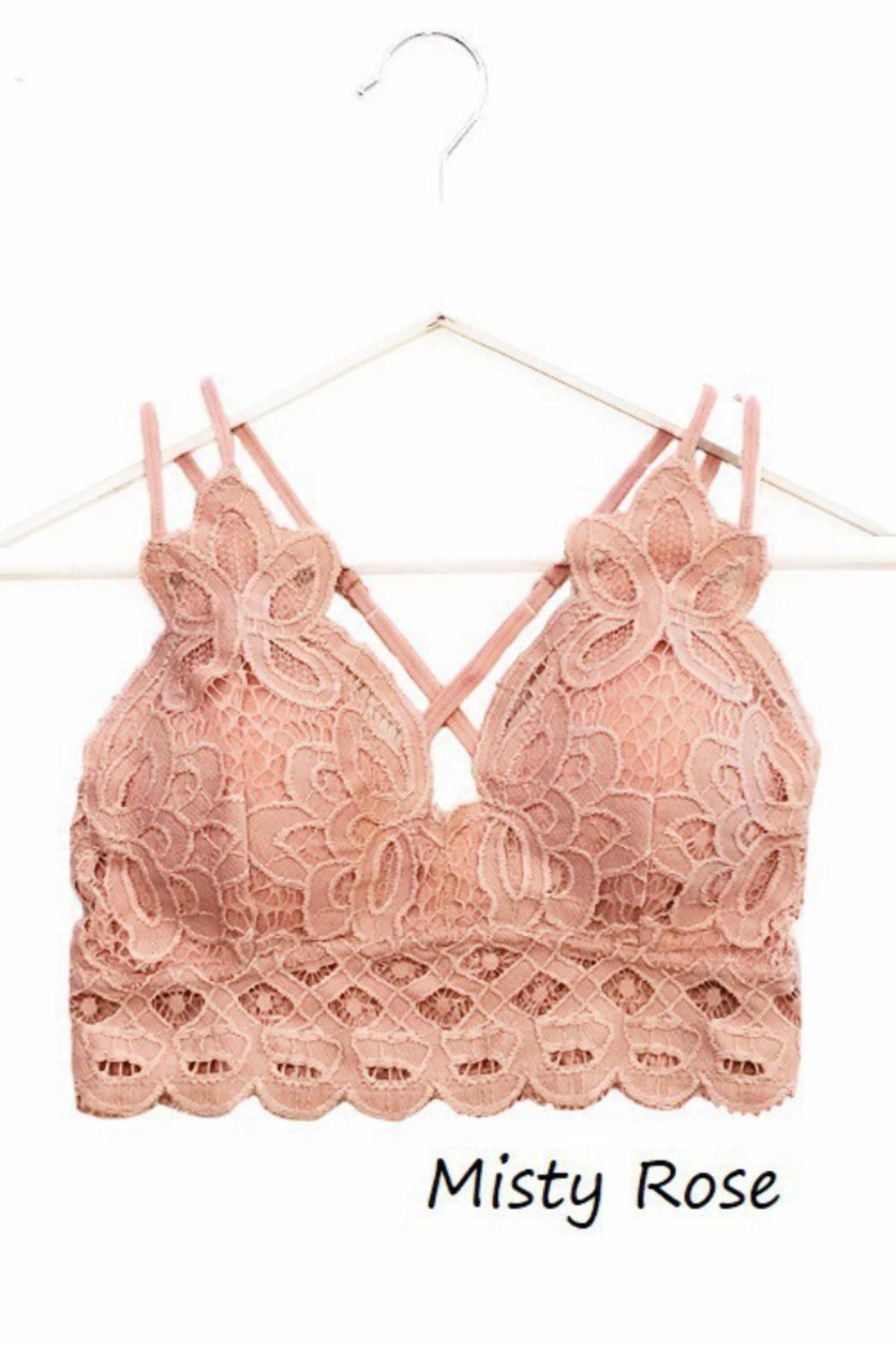 Crochet Lace Bralette-Removable Pads Product Image