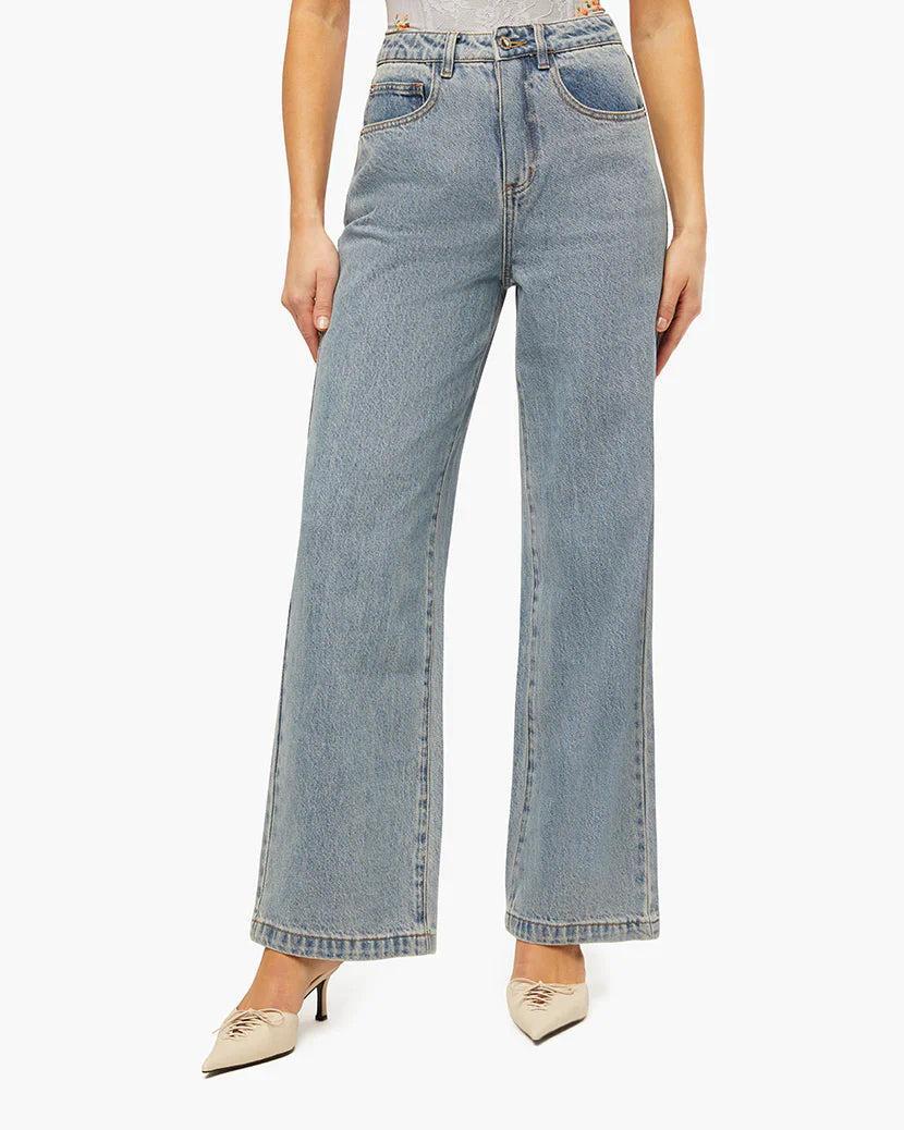 WeWoreWhat Wide Leg Denim Pants Product Image