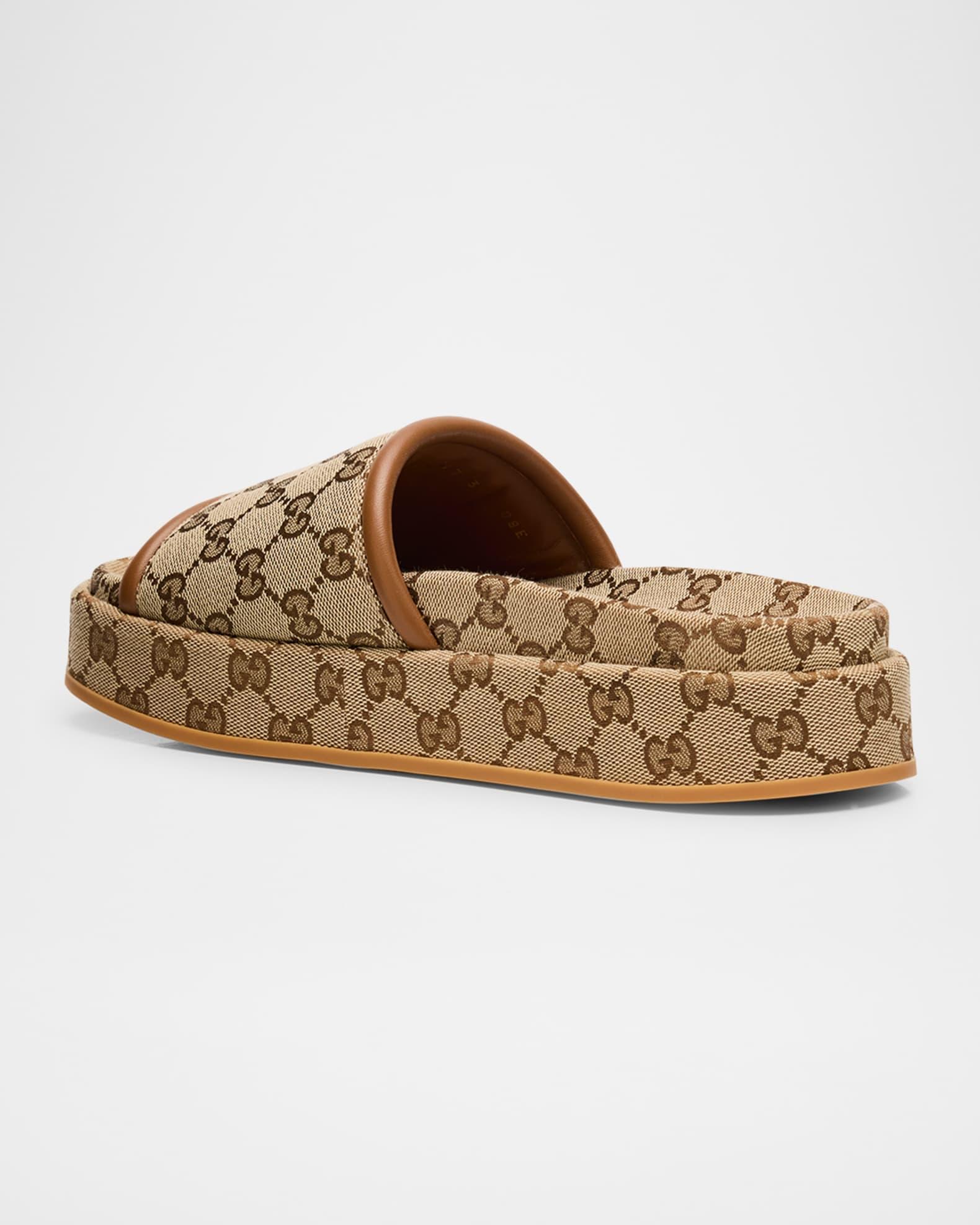 Clarice GG Canvas Platform Slides Product Image