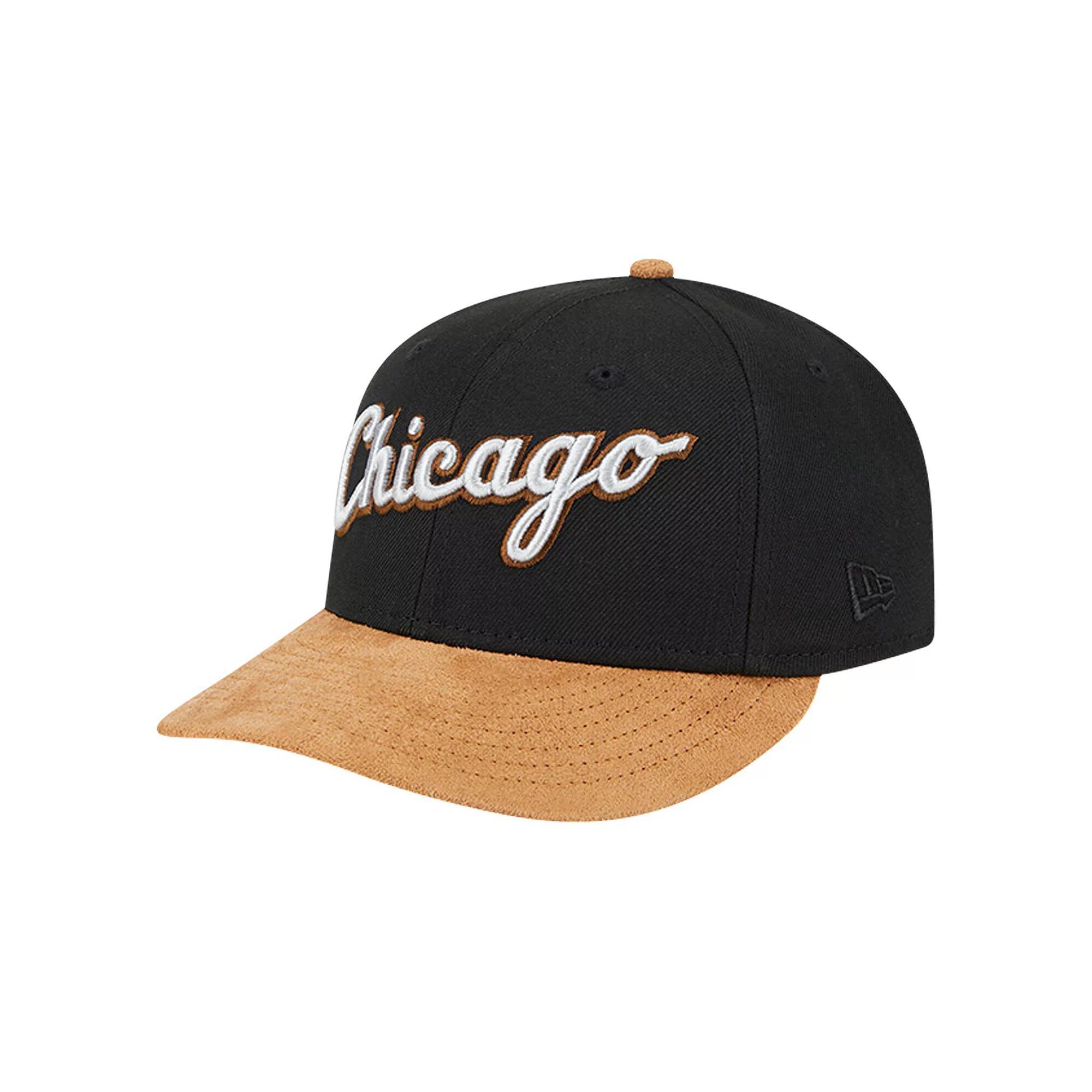 Men's New Era Black Chicago White Sox Team Suede Visor Low Profile 59FIFTY Fitted Hat, Size: 7 7/8 Product Image