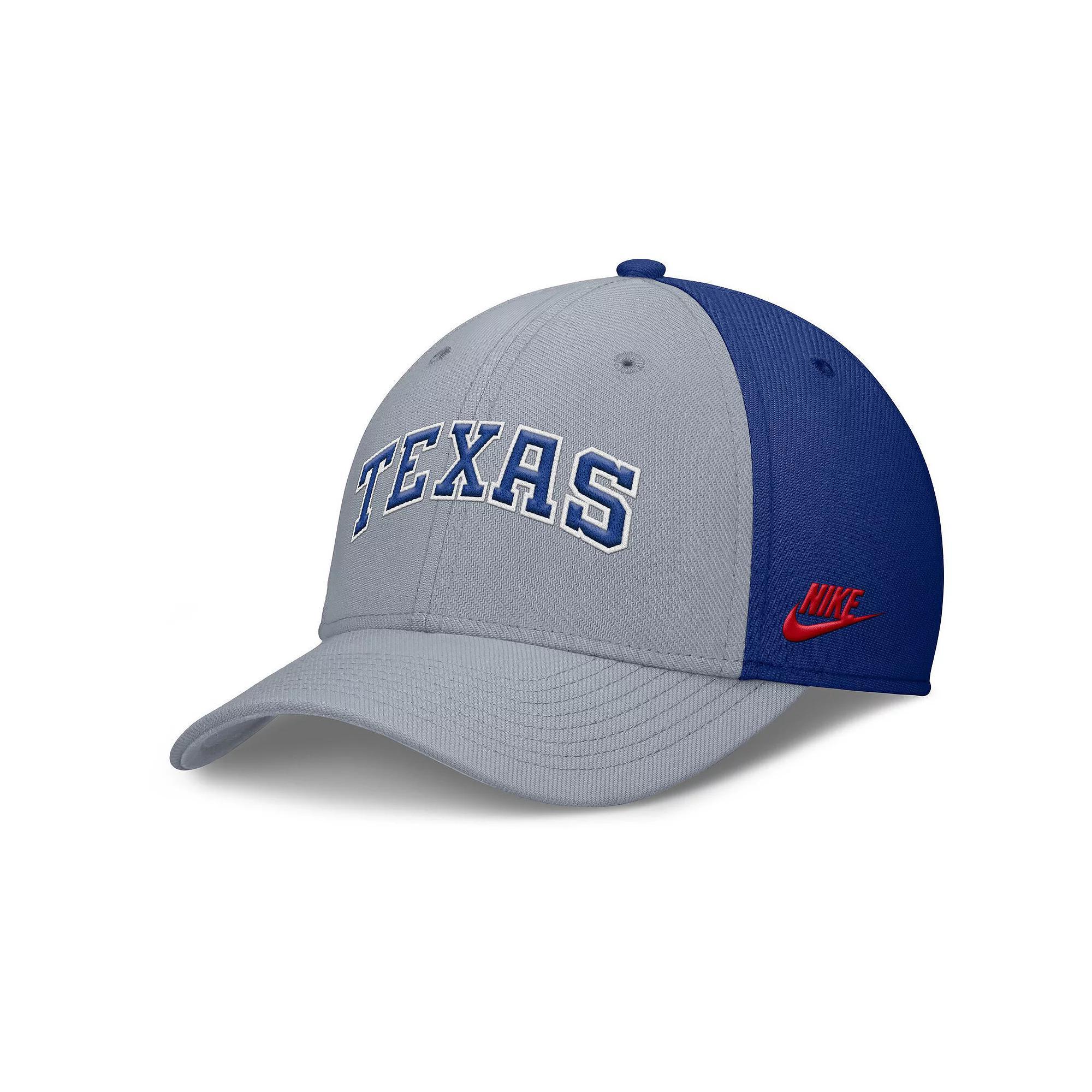 Mens Nike Gray/Royal Chicago Cubs Rise Swoosh Performance Flex Hat Product Image