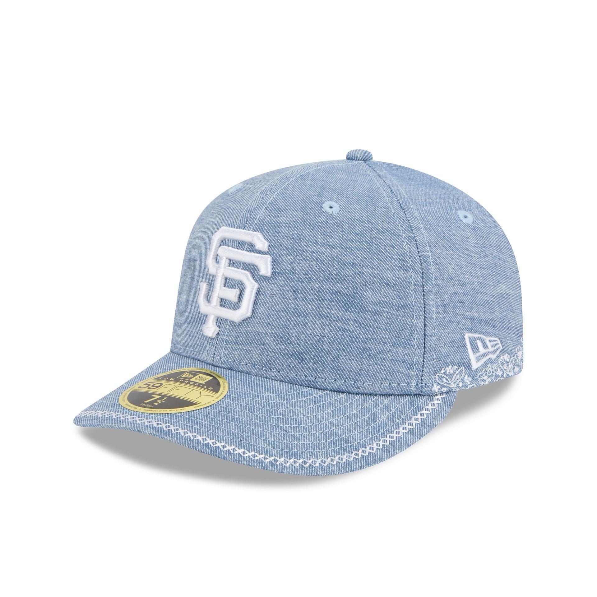 Houston Astros Hand Stitched Chambray Low Profile 59FIFTY Fitted Hat Male Product Image