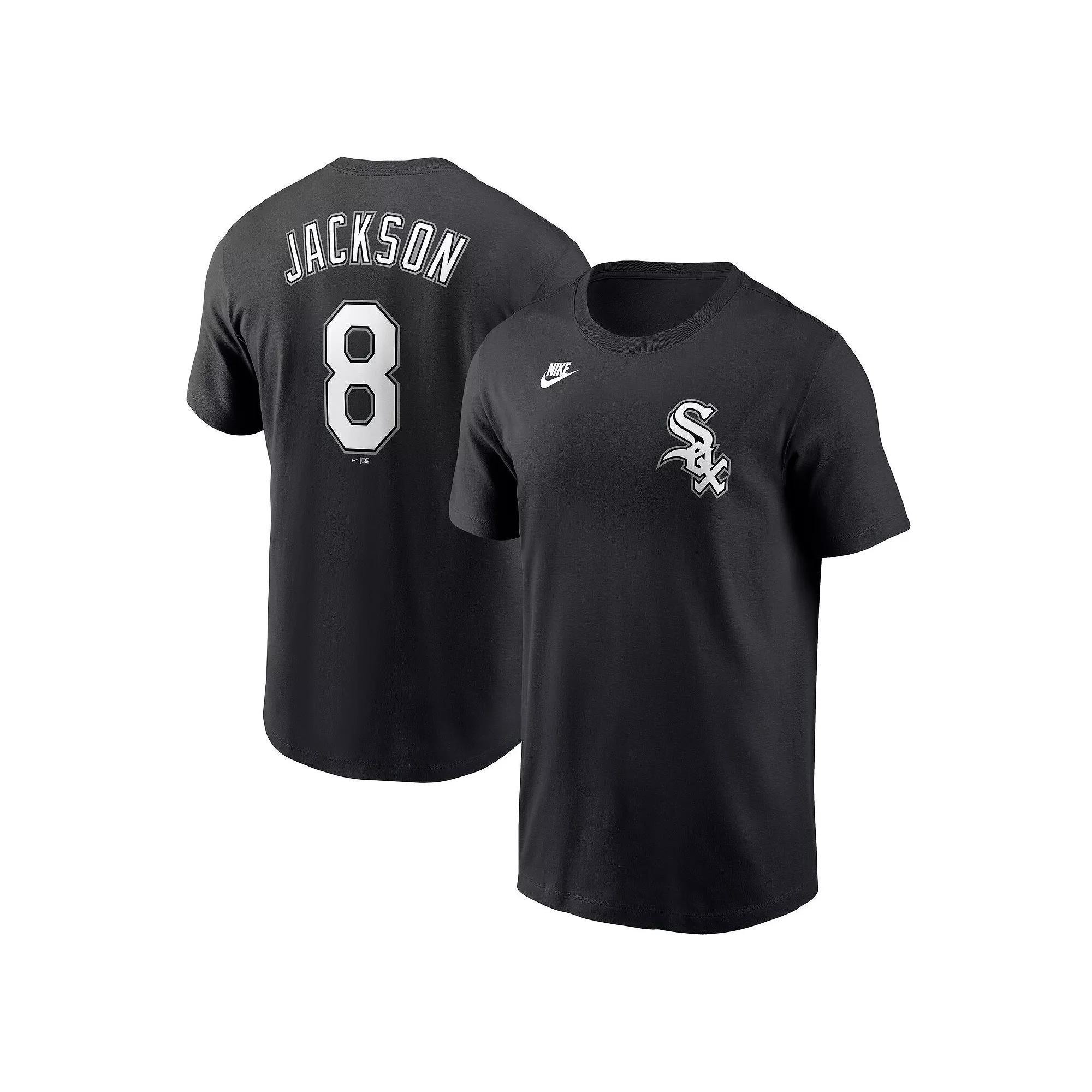 Men's Nike Bo Jackson Black Chicago White Sox Cooperstown Collection Fuse Name & Number T-Shirt, Size: 2XL Product Image