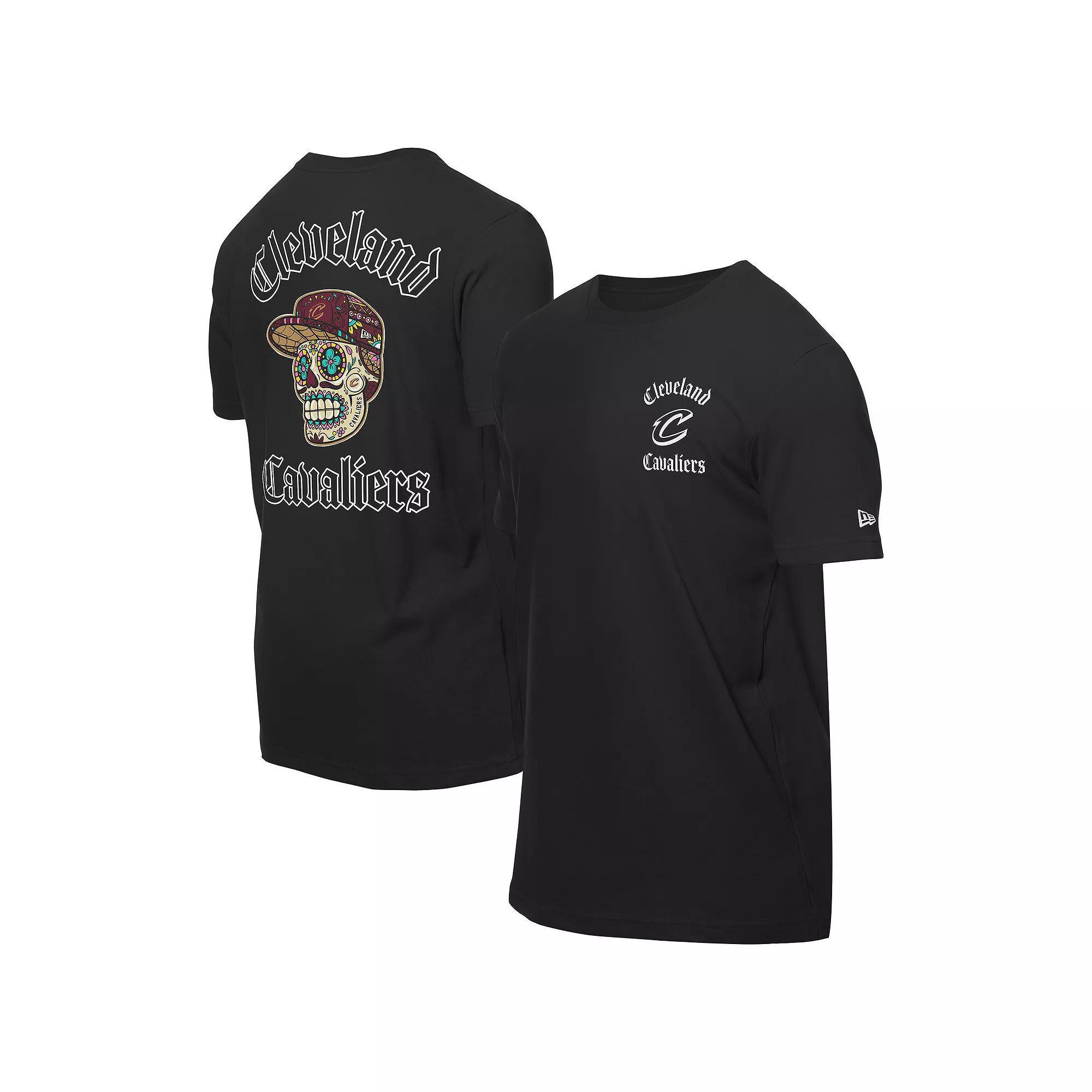 Men's New Era Black Cleveland Cavaliers Sugar Skulls T-Shirt, Size: Medium Product Image
