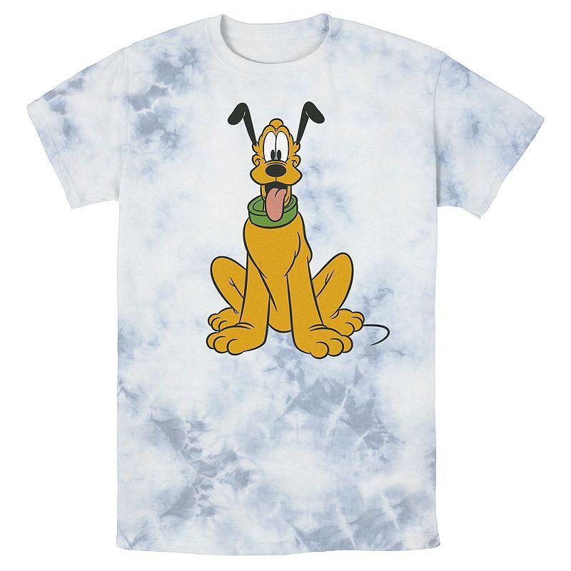 Men's Disney Mickey Mouse Pluto The Dog Portrait Wash Tee, Size: XXL, Black Grey Product Image