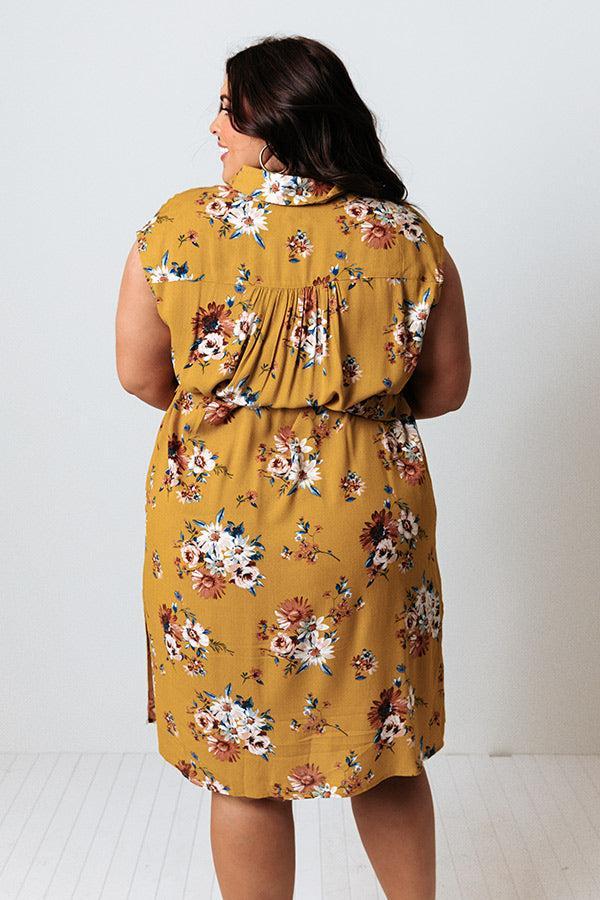 Grand Valley Floral Midi in Mustard Curves Product Image