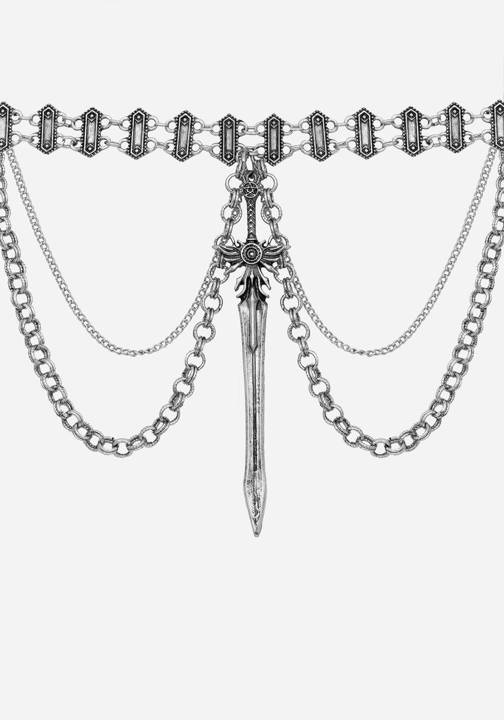 Tempo Layered Chain Choker Necklace Product Image