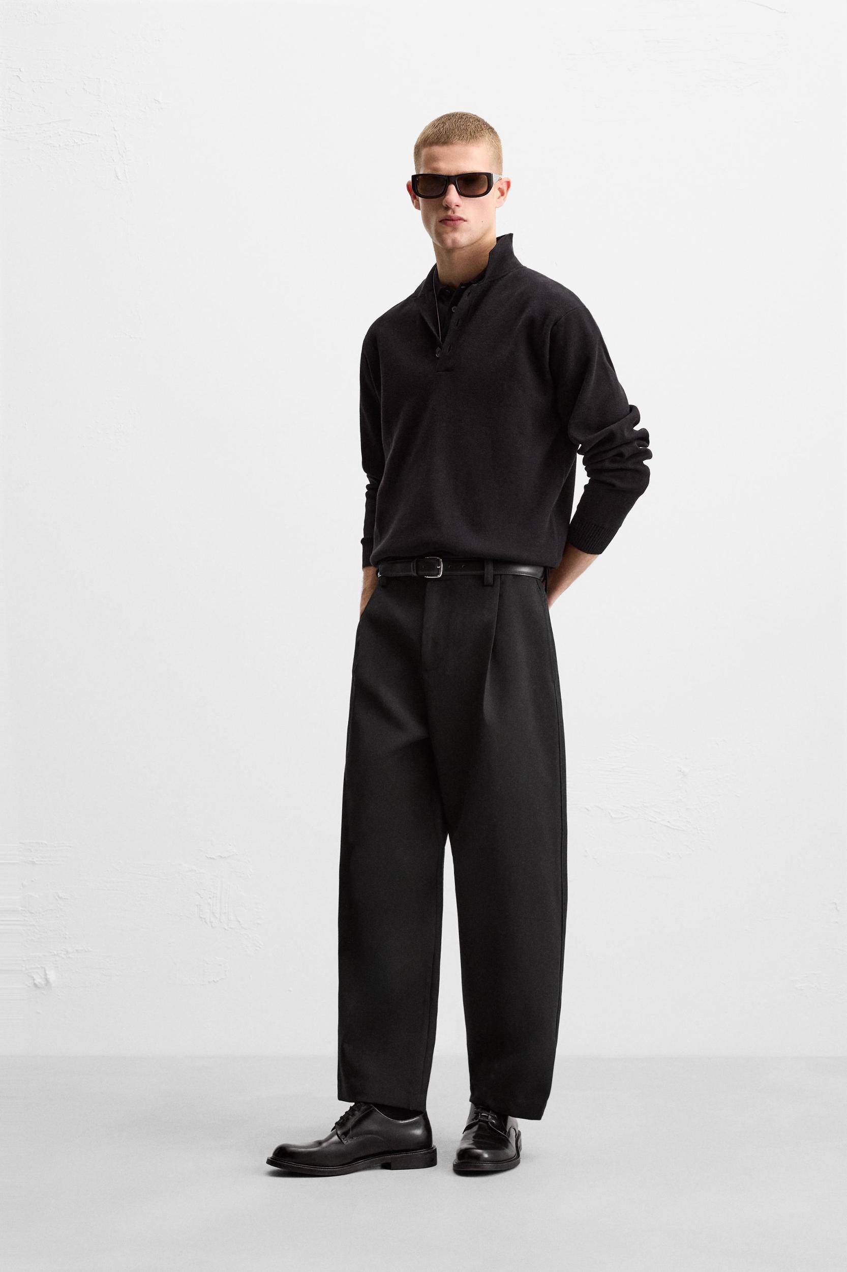 RELAXED FIT KNIT POLO SHIRT Product Image