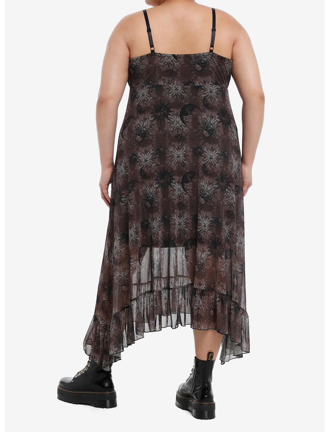 Cosmic Aura Celestial Sun Mesh Cami Dress Plus Size Product Image