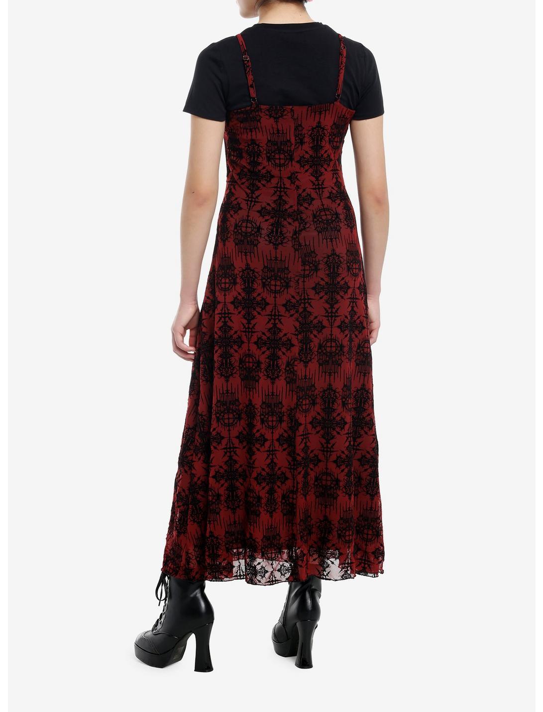 Cosmic Aura Goth Ornate Twofer Maxi Dress Product Image