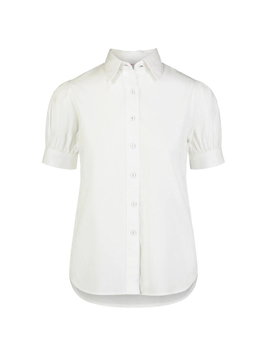 Womens Angie Stretch Cotton Short-Sleeve Shirt Product Image