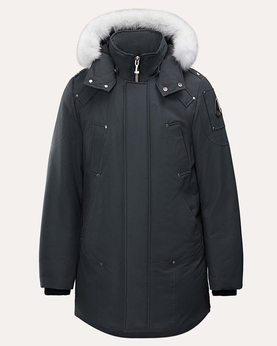 Moose knuckles Stirling Navy Parka with Natural Shearling Product Image