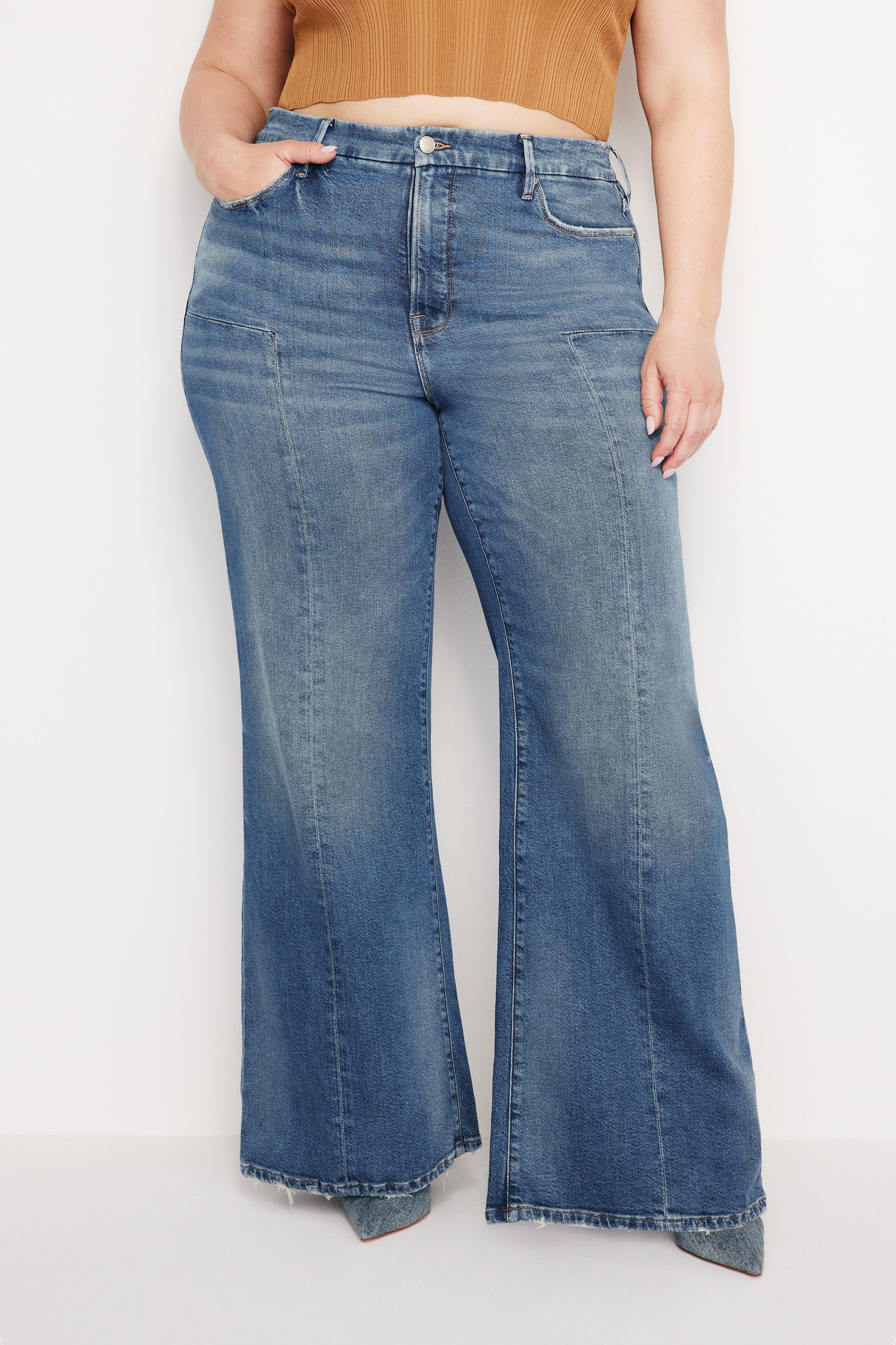 GOOD WAIST PALAZZO JEANS | INDIGO659 Product Image