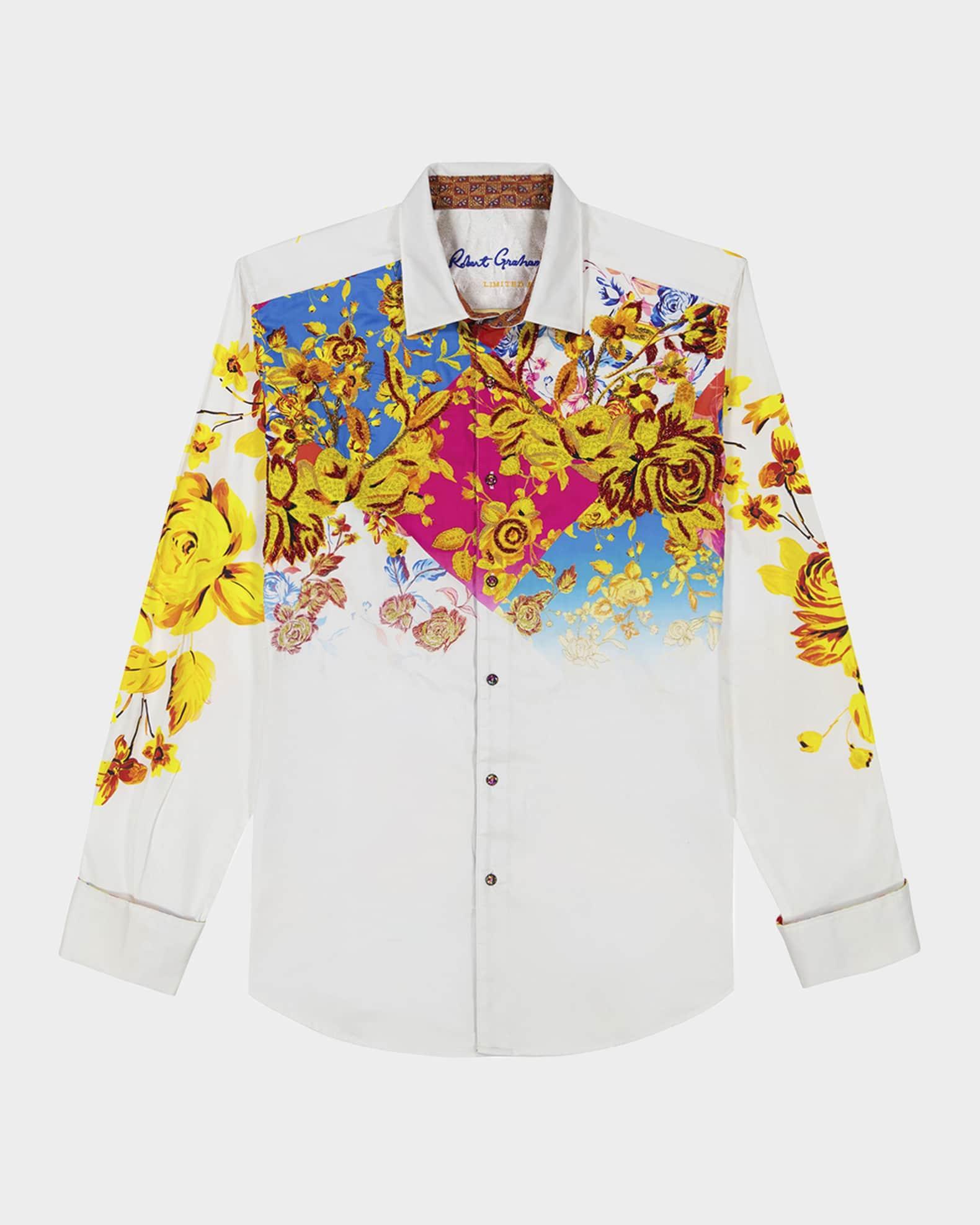 Men's Floral Argyle Sport Shirt Product Image