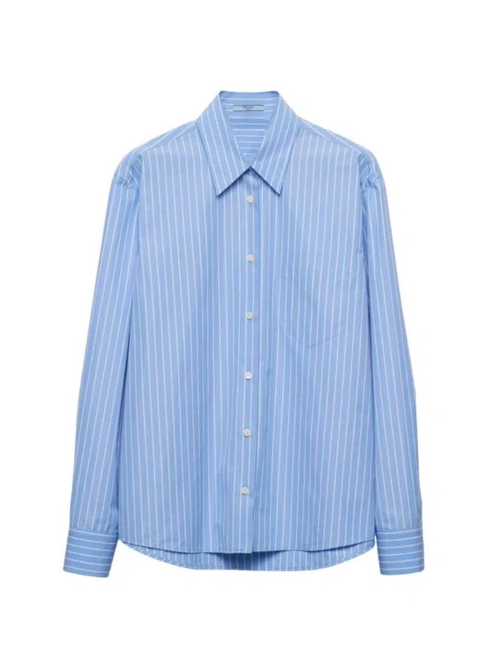 Striped poplin shirt Product Image