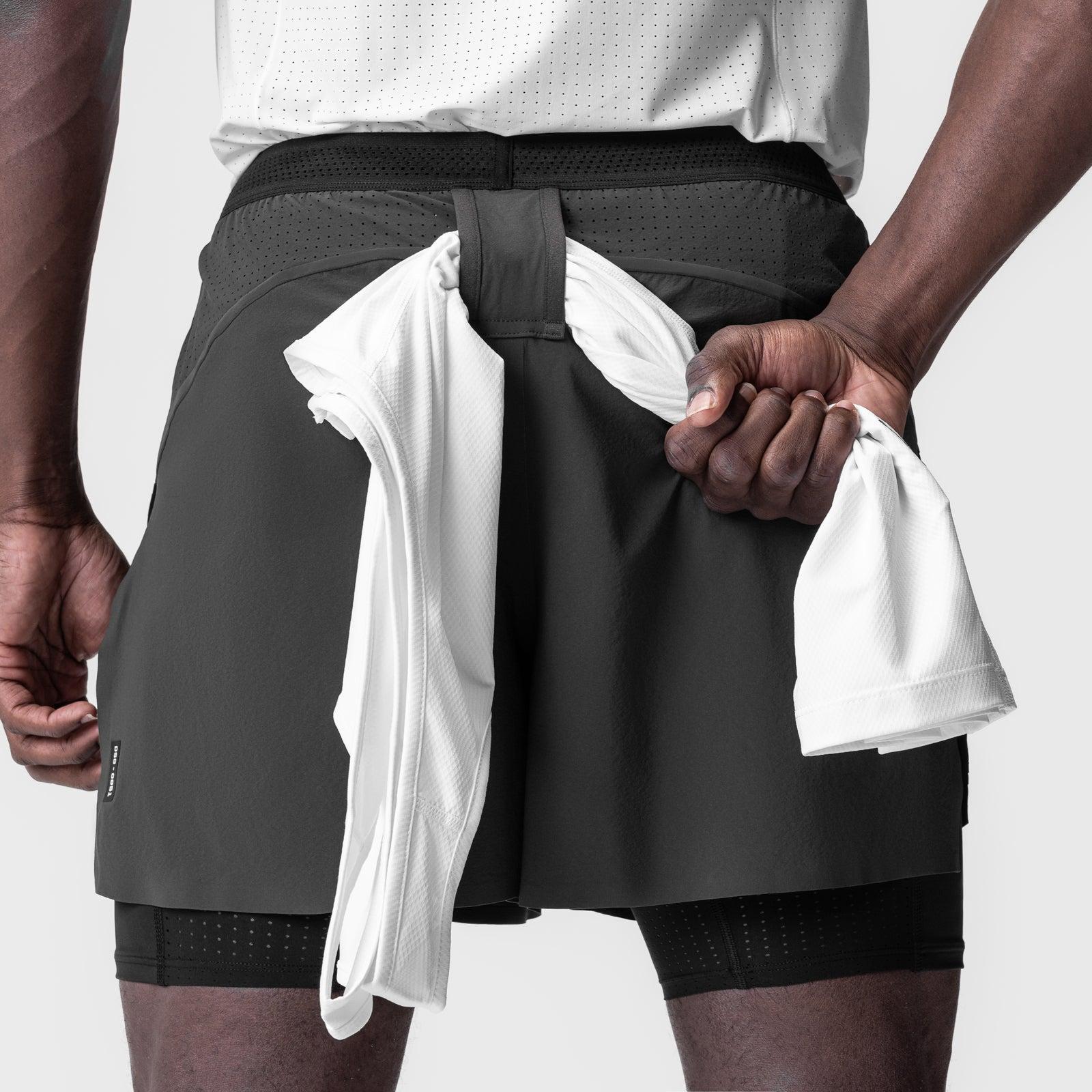 0951. Aerotex™ 4" High Split Liner Short - Space Grey Product Image